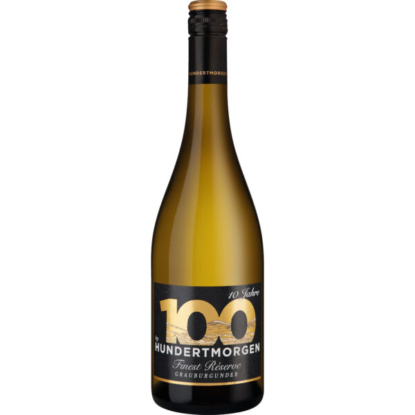 100 by Hundertmorgen Finest Réserve Grauburgunder, 10 Jahre Edition, Trocken, Rheinhessen, Rheinhessen, 2025, Weißwein
