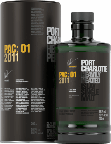2011 Port Charlotte »PAC:01« Islay Single Malt Scotch Whisky
