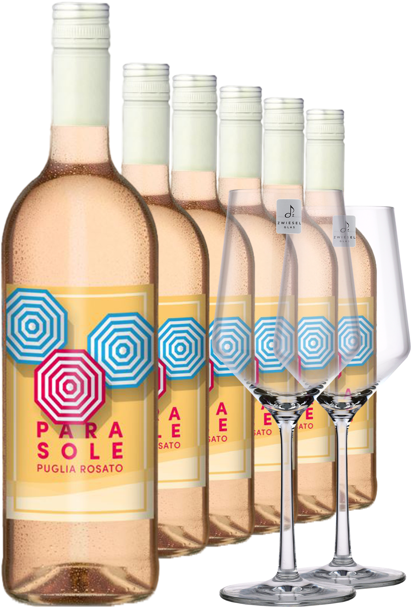 2025 Parasole Rosato im 6er-Vorratspaket inkl. 2er-Set Zwiesel Glas »PURE«