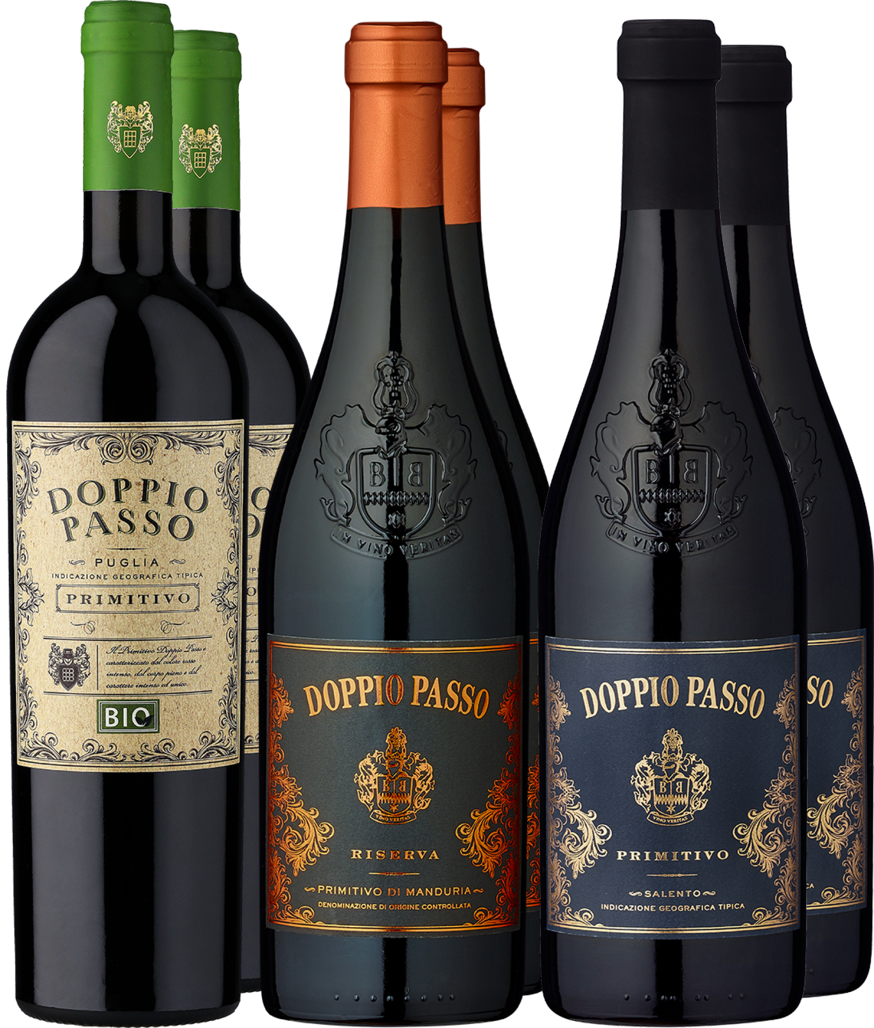 6er-Probierpaket »Doppio Passo Rotweinschatz«
