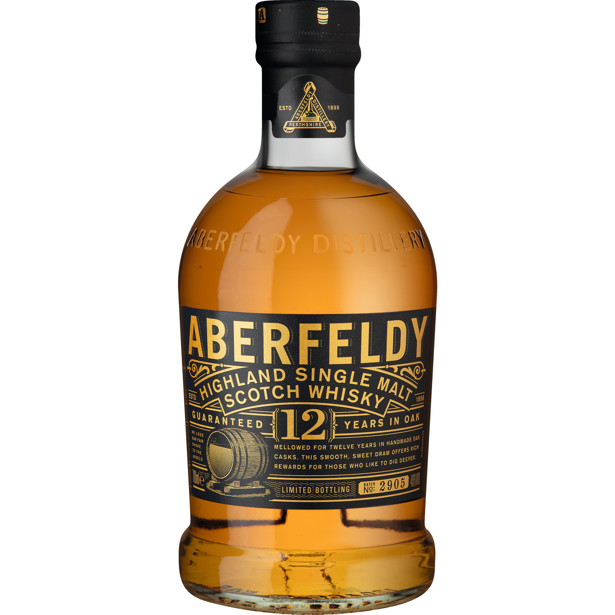 Aberfeldy 12 Years Single Malt Scotch Whisky, 0,7 L, 40% Vol., Schottland, Spirituosen