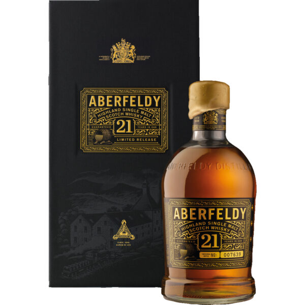 Aberfeldy 21 Years Single Malt Scotch Whisky, 0,7L, 40% Vol., Schottland, Spirituosen