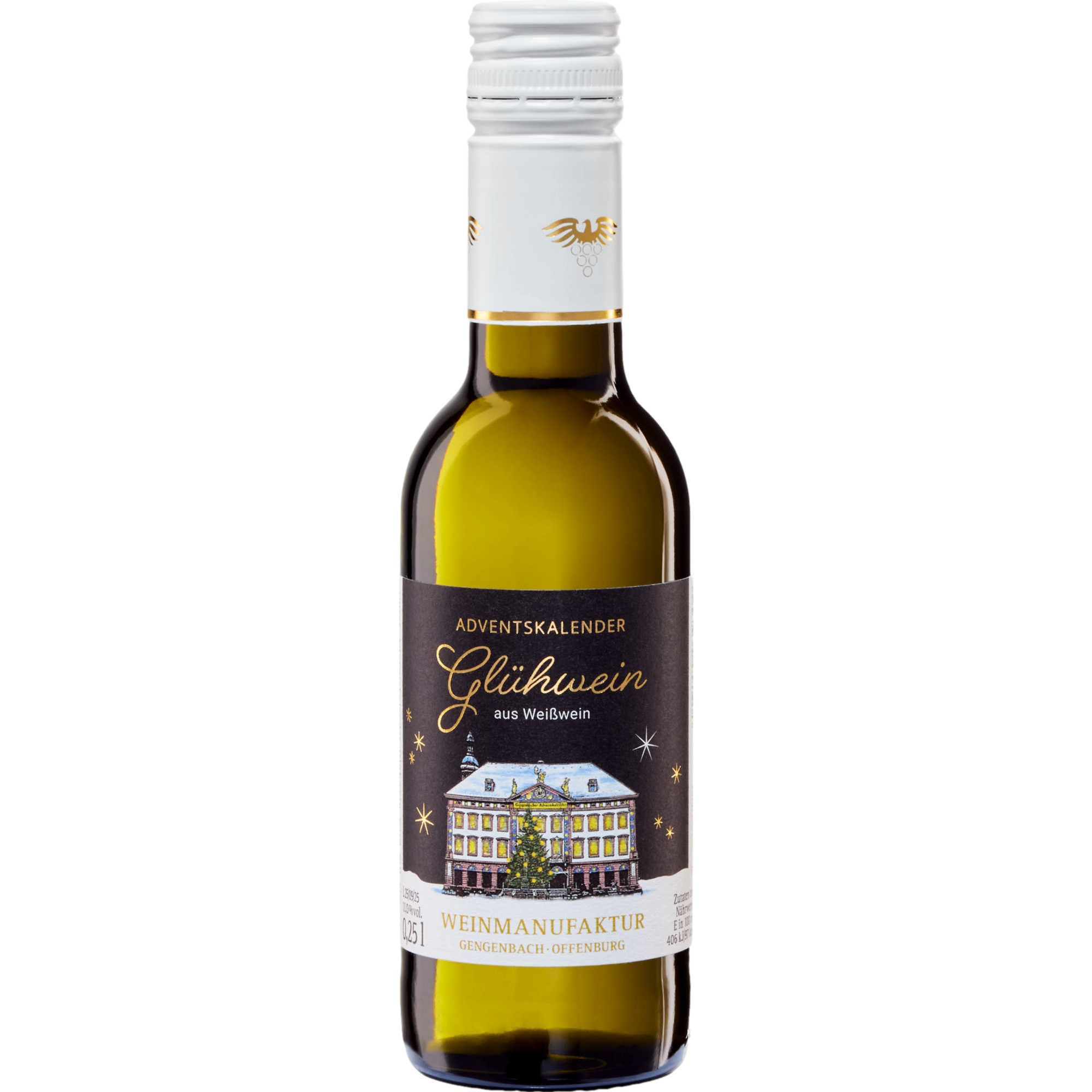 Adventskalender Glühwein Weiß, Aromatisiertes weinhaltiges Getränk, 0,25 L, Baden, Weißwein