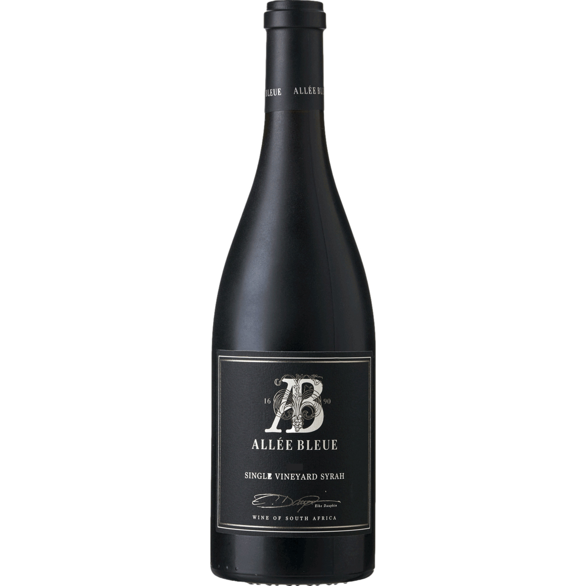 Allée Bleue Black Series Single Vineyard Syrah, WO Franschhoek, Western Cape, 2022, Rotwein