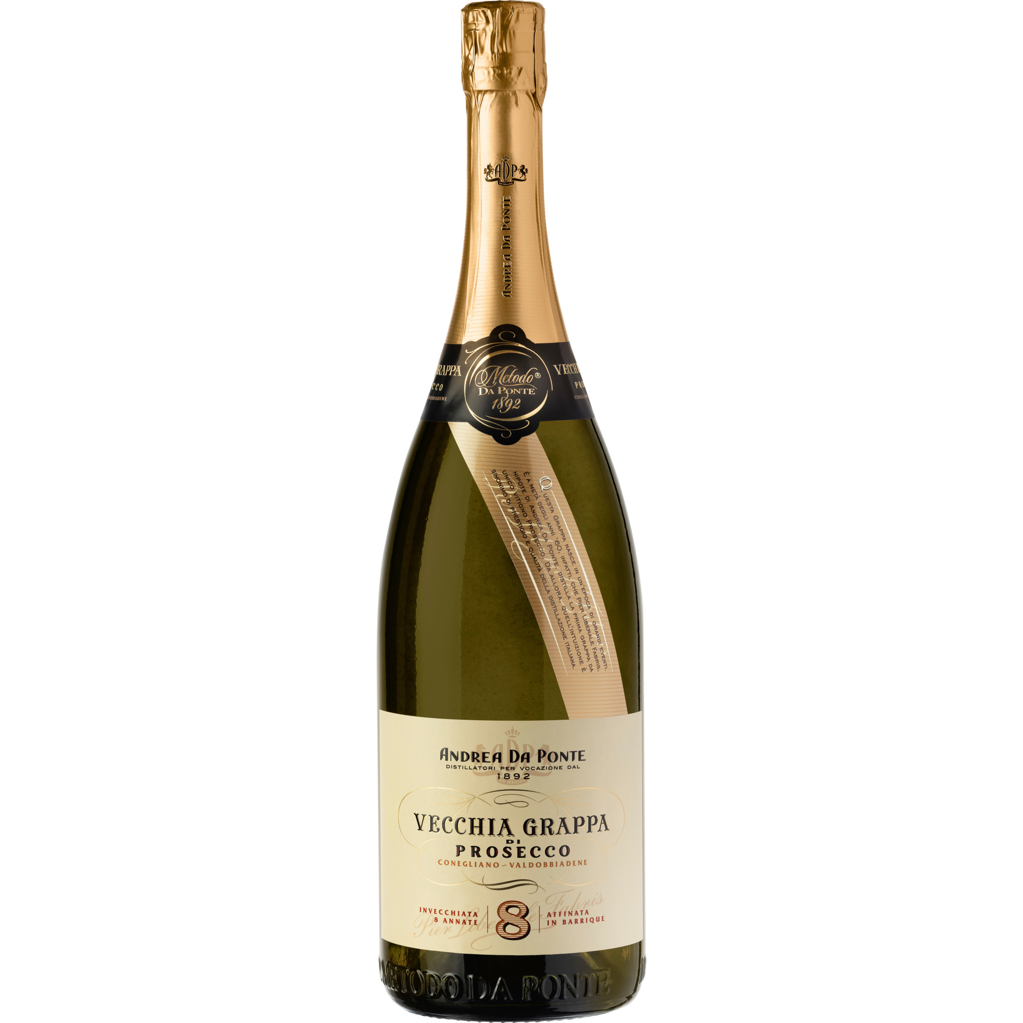 Andrea da Ponte Vecchia Grappa di Prosecco, 1,5 L, 42% Vol., Venetien, Perlwein / Secco