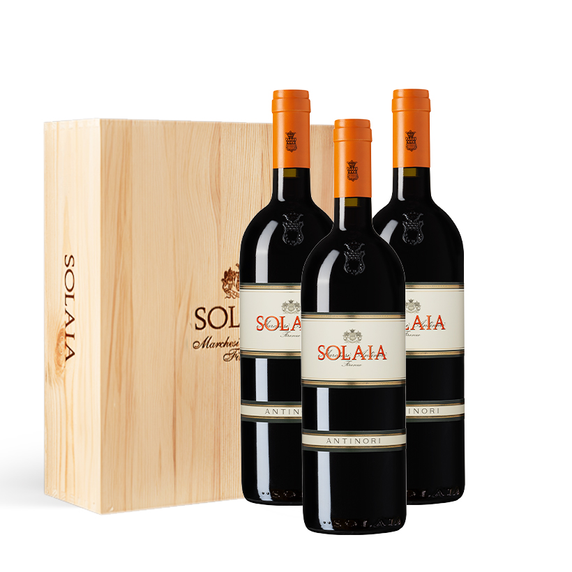 Antinori Solaia Toscana Rosso IGT 2021 - 3 Flaschen in Original Holzkiste