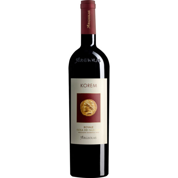 Argiolas Korem Isola Rosso, Isola dei Nuraghi IGP, Sardinien, 2023, Rotwein