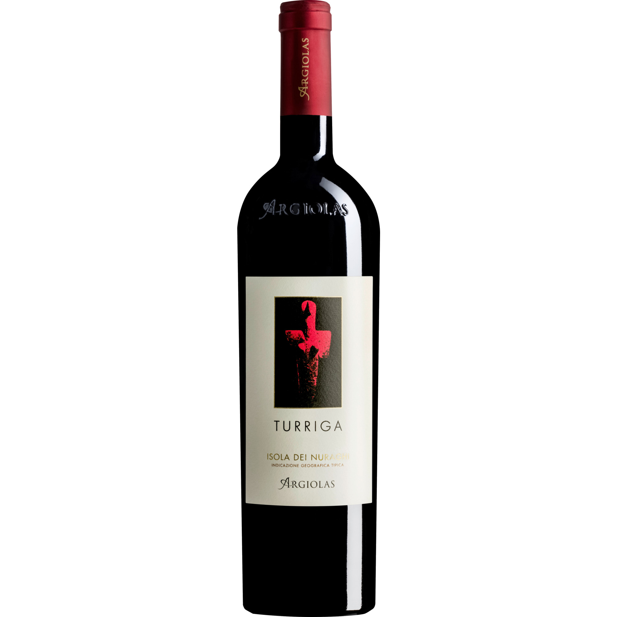 Argiolas Turriga Isola dei Nuraghi Rosso, Isola dei Nuraghi IGP, Sardinien, 2021, Rotwein