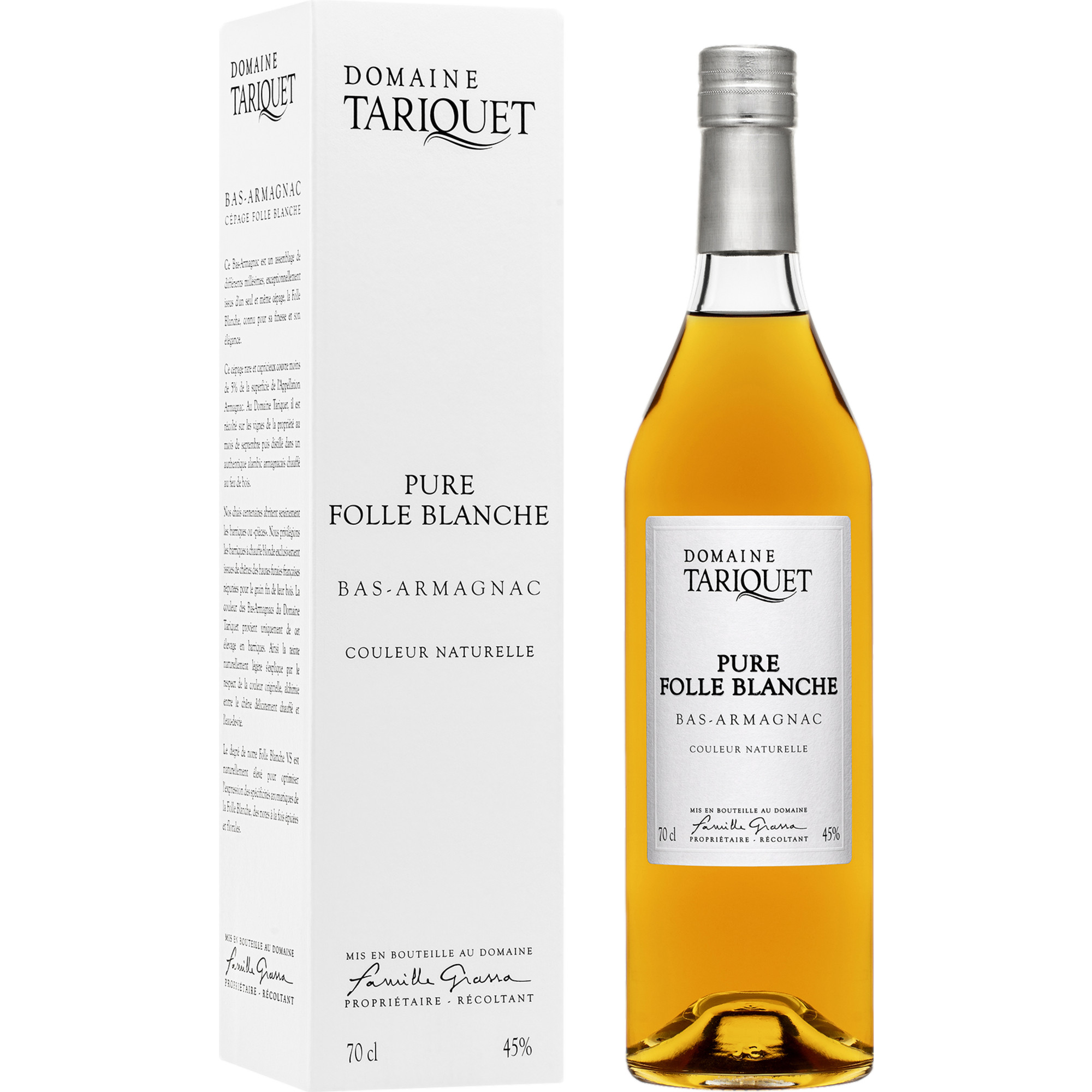 Armagnac Domaine Tariquet Pure Folle Blanche, Armagnac AC, 0,5 L, 45% Vol, Südwestfrankreich, Spirituosen