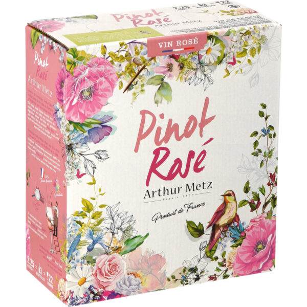 Arthur Metz Pinot Rosé, Vin de France, Bag in Box 2,5 L, Elsass, Roséwein
