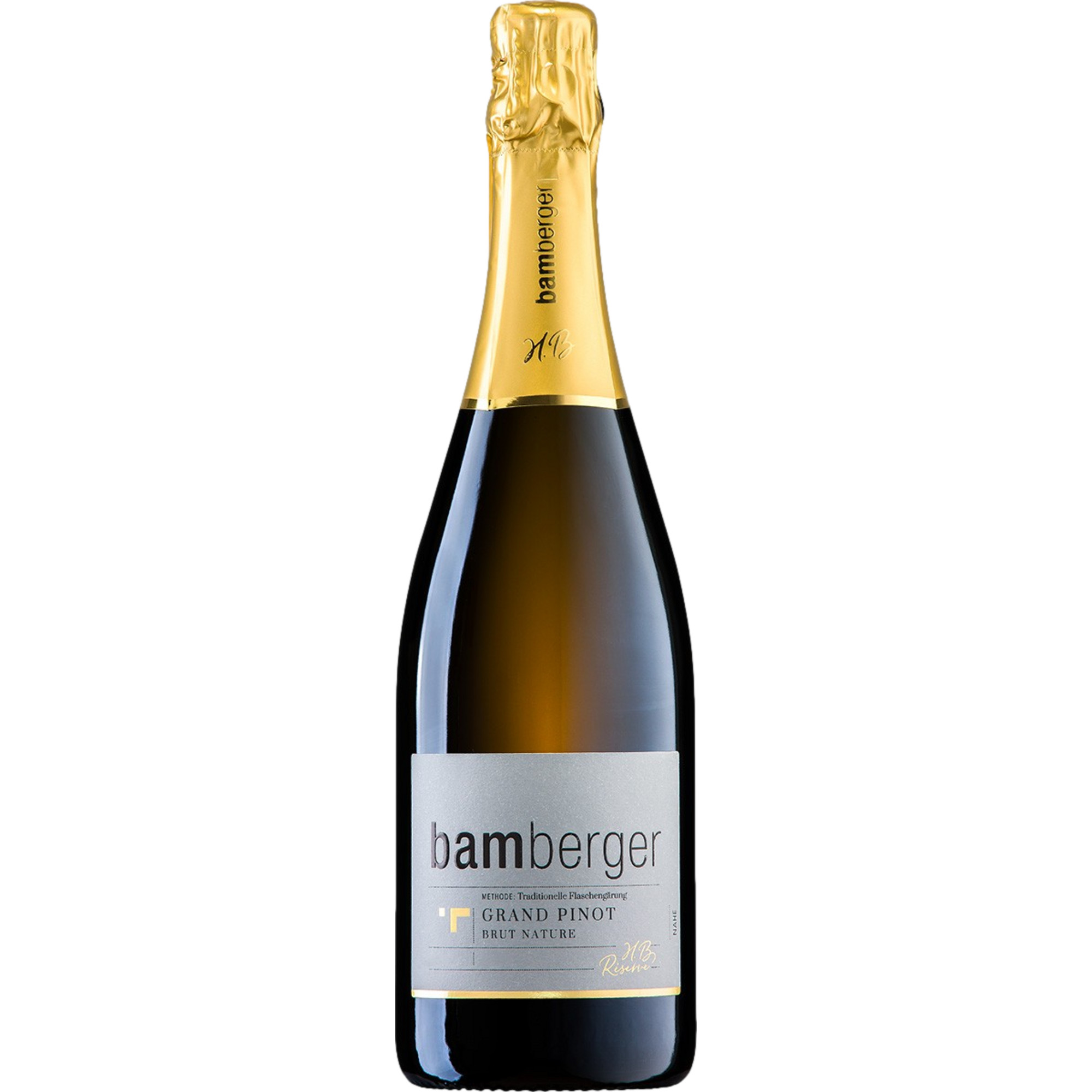 Bamberger Grand Pinot Grand Réserve Sekt, Brut Nature, Nahe, Nahe, 2017, Schaumwein
