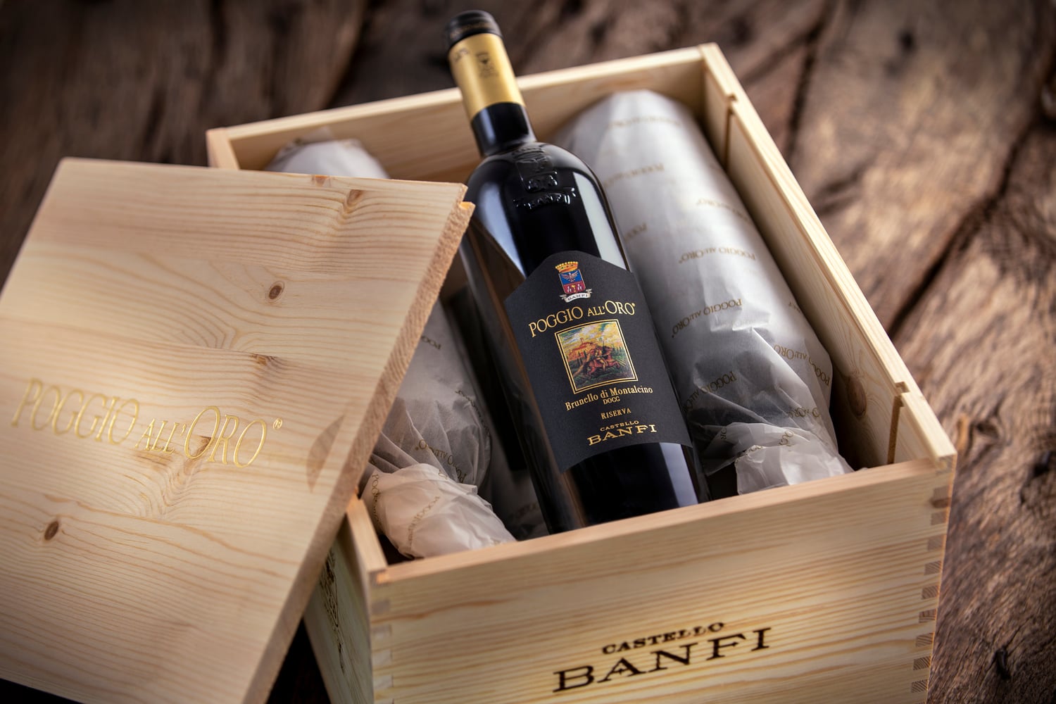 Banfi Poggio all´Oro Brunello di Montalcino Riserva DOCG 2012 - 6 Flaschen in Original Holzkiste