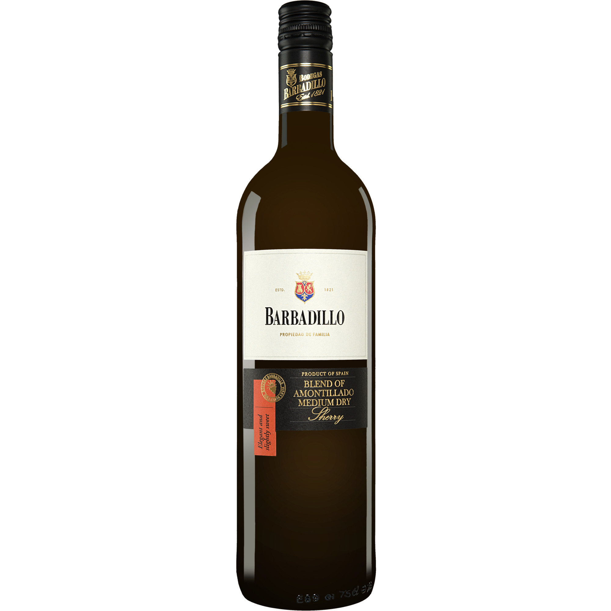 Barbadillo Blend of Amontillado Medium Dry 0.75L 17.5% Vol. Halbtrocken aus Spanien