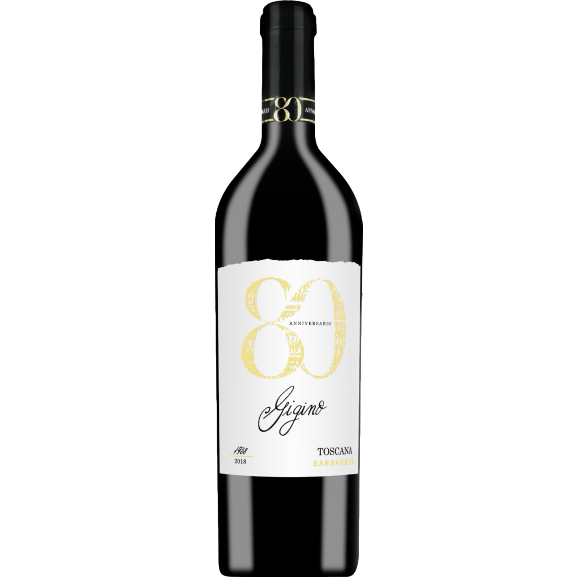 Barbanera Gigino 80 Anniversario, Toscana IGP, Toskana, 2022, Rotwein