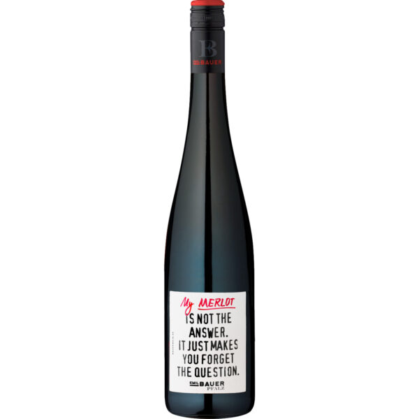 Bauer Answer Merlot, Trocken, Pfalz, Pfalz, 2023, Rotwein