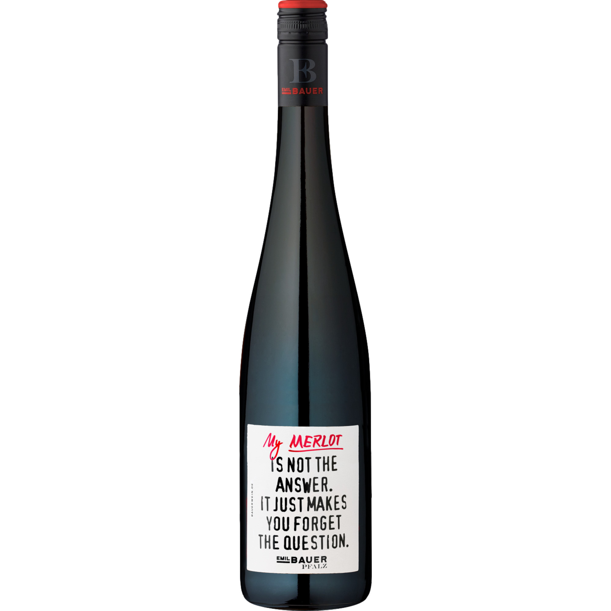 Bauer Answer Merlot, Trocken, Pfalz, Pfalz, 2023, Rotwein