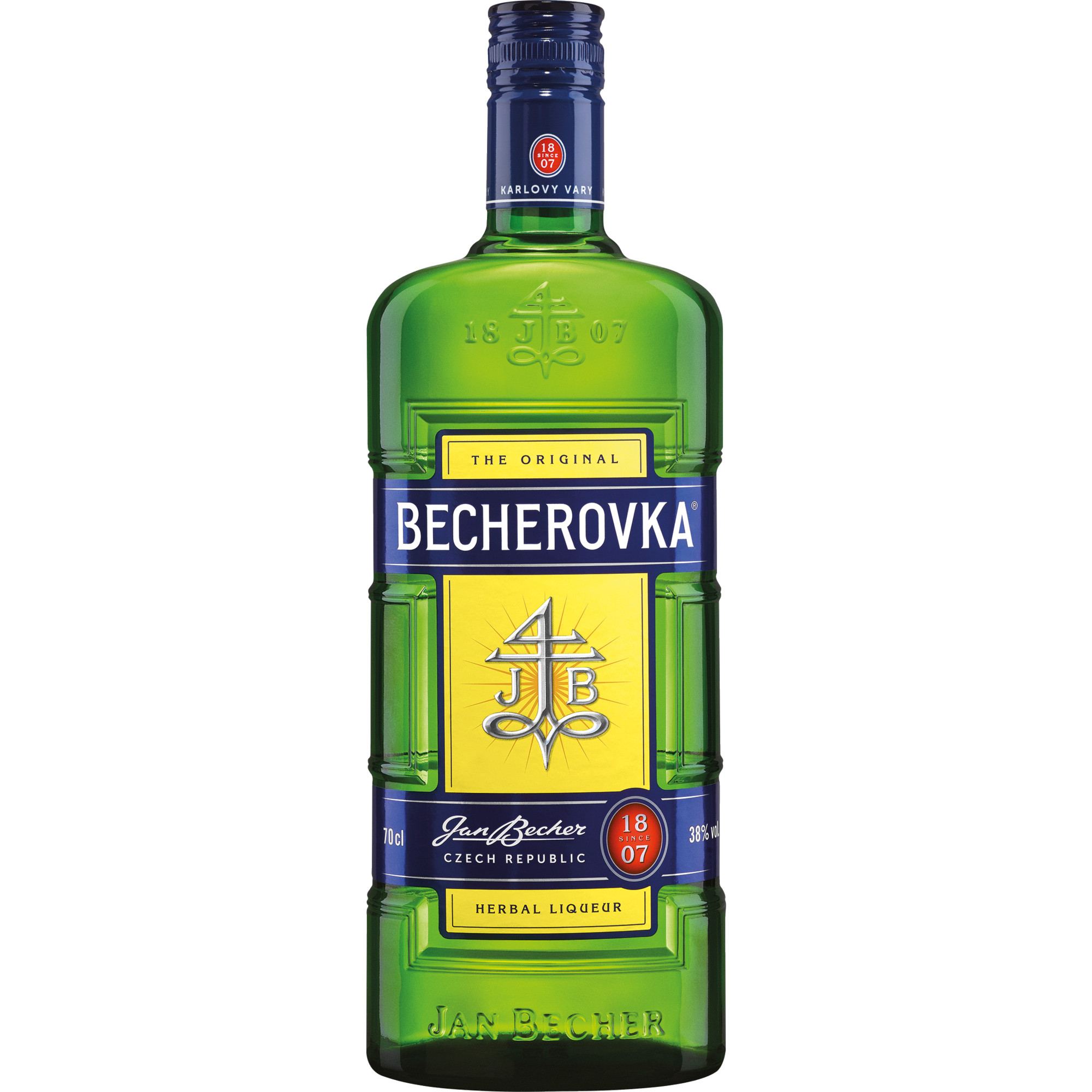 Becherovka Kräuterlikör, 0,7 L, 38% Vol., Spirituosen
