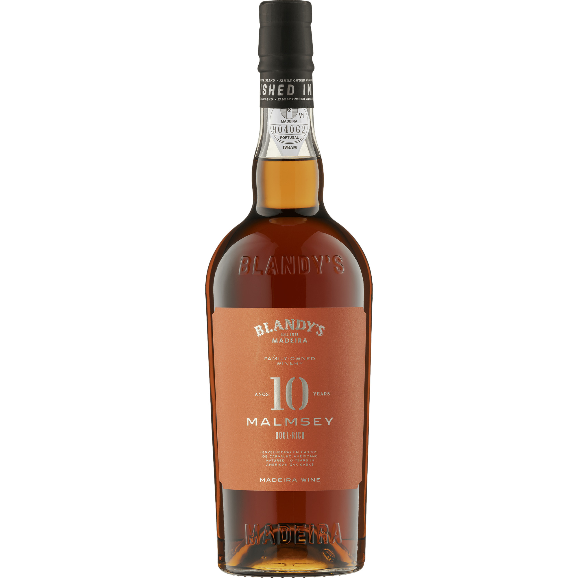 Blandy's 10 Years Old Malmsey Rich, Madeira DOC, 19 % Vol., 0,75 L, Madeira, Likörwein
