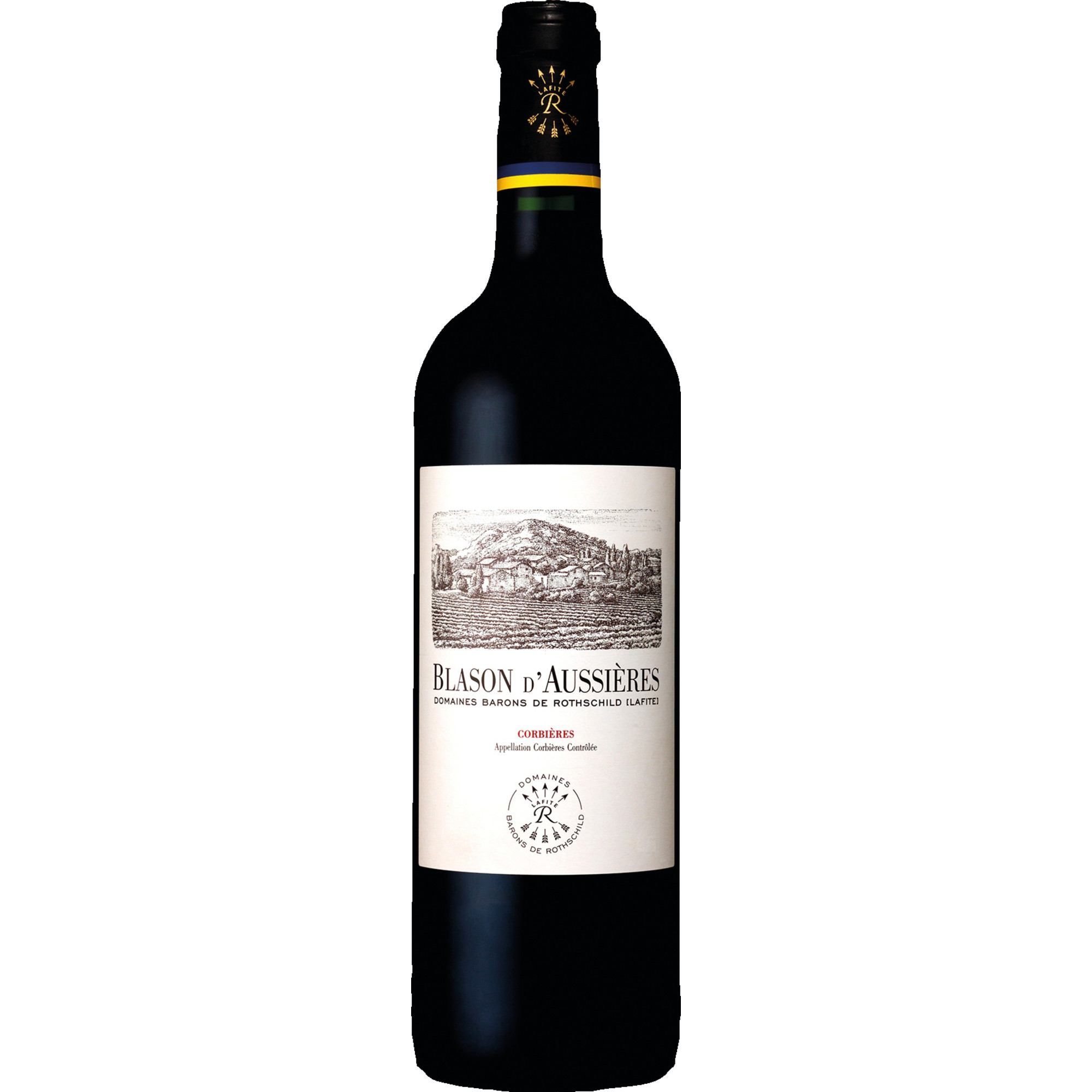 Blason d'Aussières, Corbières AC, Languedoc, Magnum, Languedoc-Roussillon, 2015, Rotwein