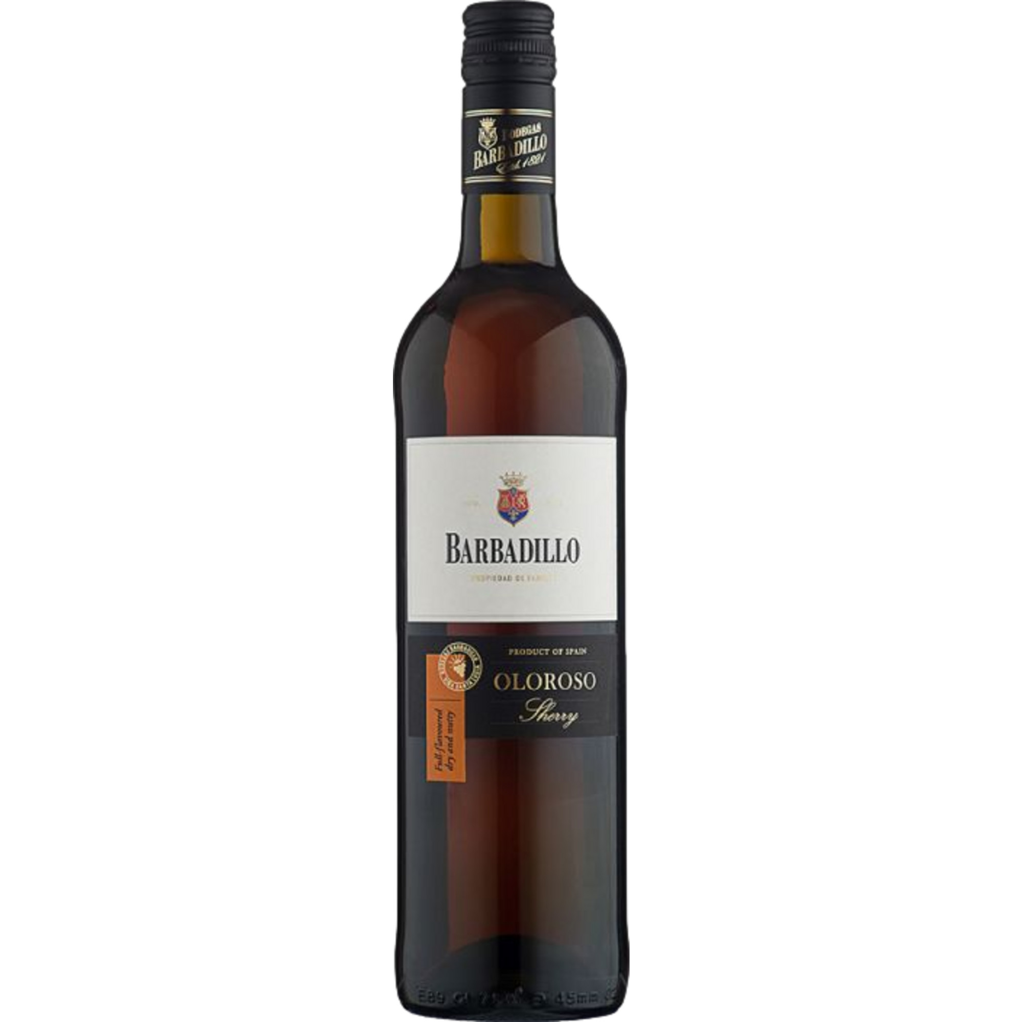 Bodegas Barbadillo Oloroso Full Dry Sherry, Jerez-Xérès-Sherry DO, 0,75L, 18% Vol., Sherry/Jerez, Spirituosen