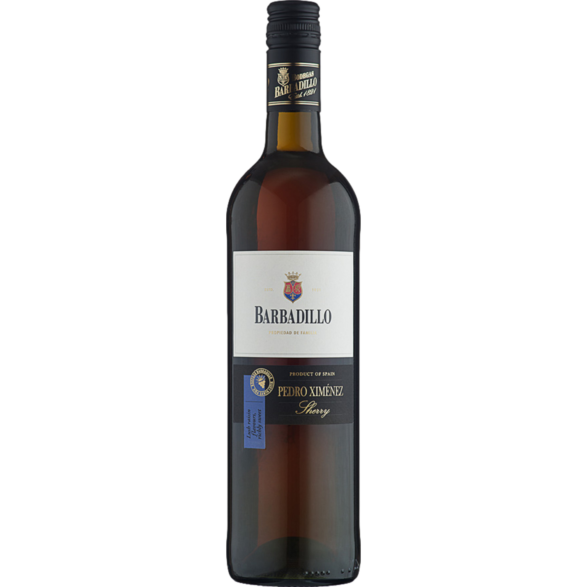 Bodegas Barbadillo Pedro Ximenez Sherry, Jerez-Xérès-Sherry DO, 0,75L, 19% Vol., Sherry/Jerez, Spirituosen