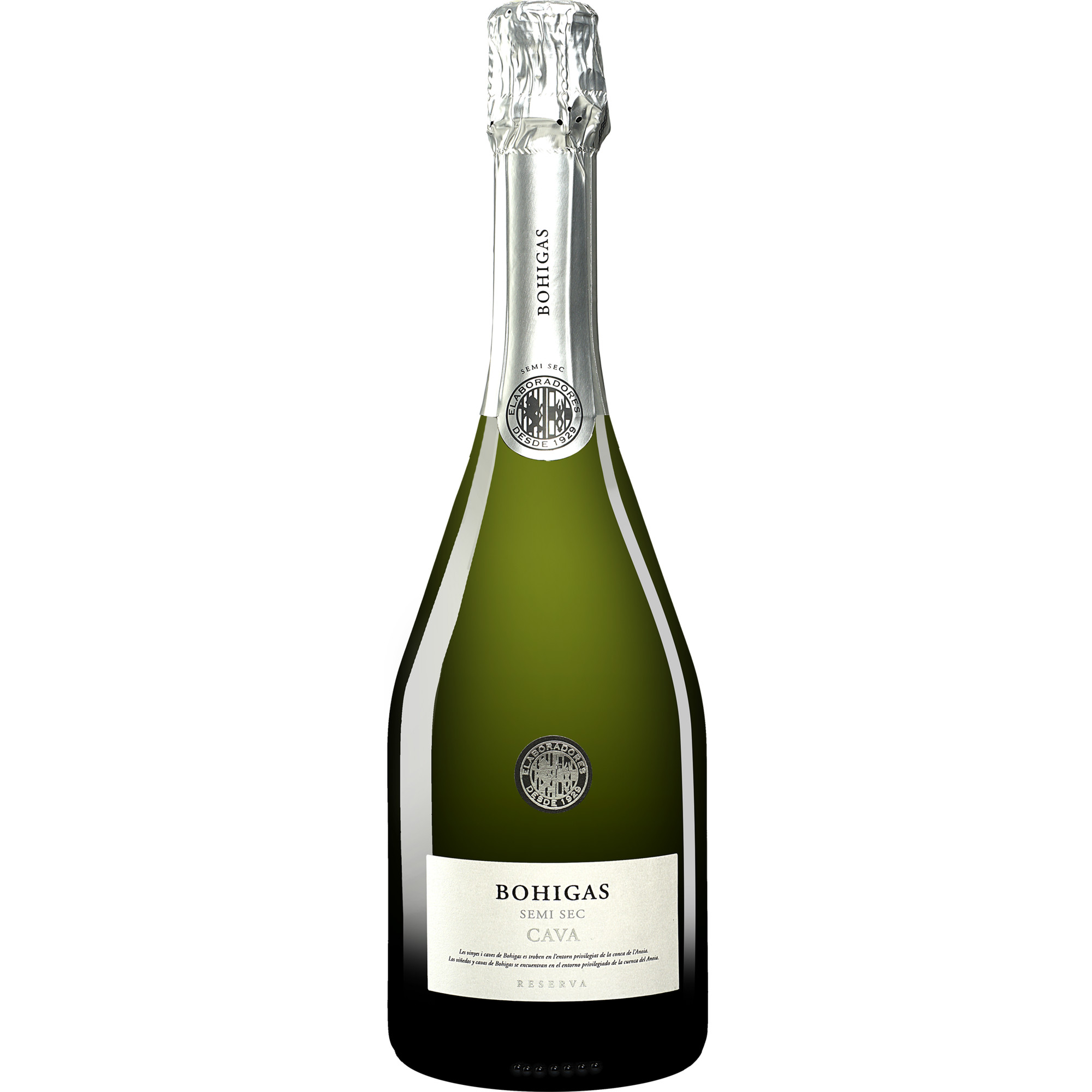 Bohigas Cava Semi Seco 0.75L 12% Vol. Halbtrocken aus Spanien