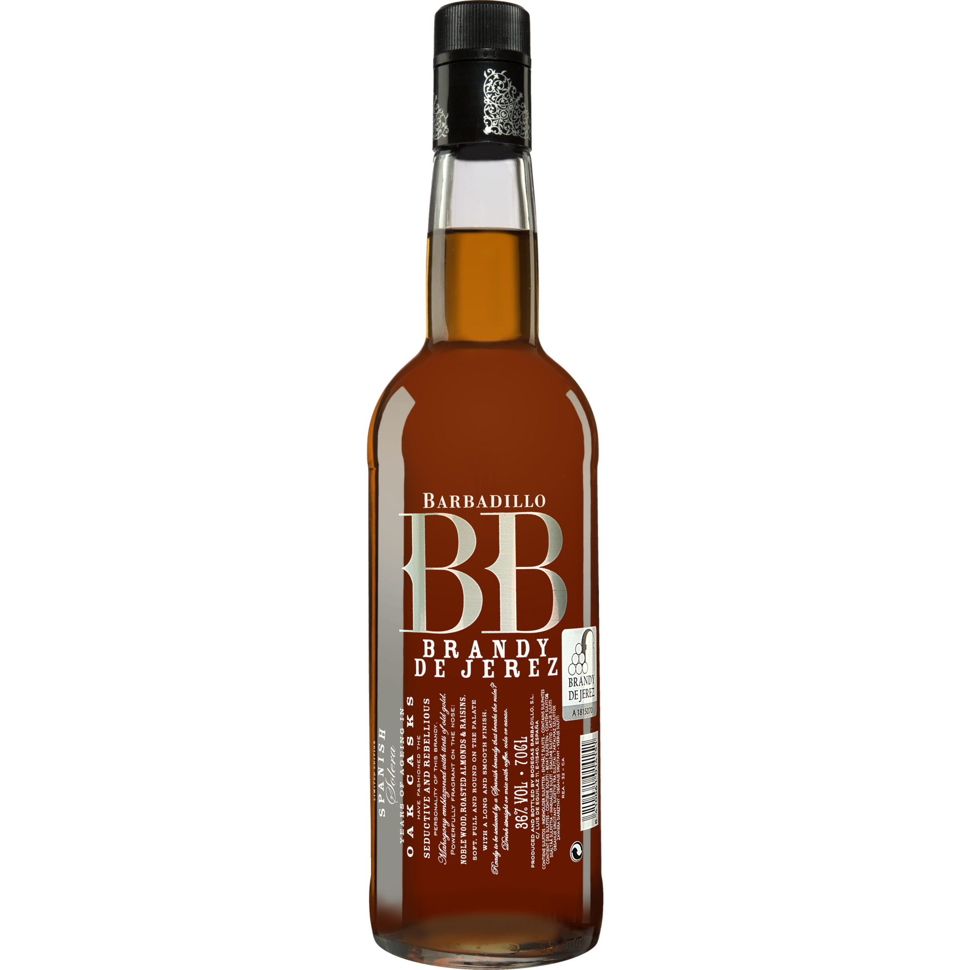Brandy Barbadillo B & B - 0,7 L. 0.7L 36% Vol. Brandy aus Spanien