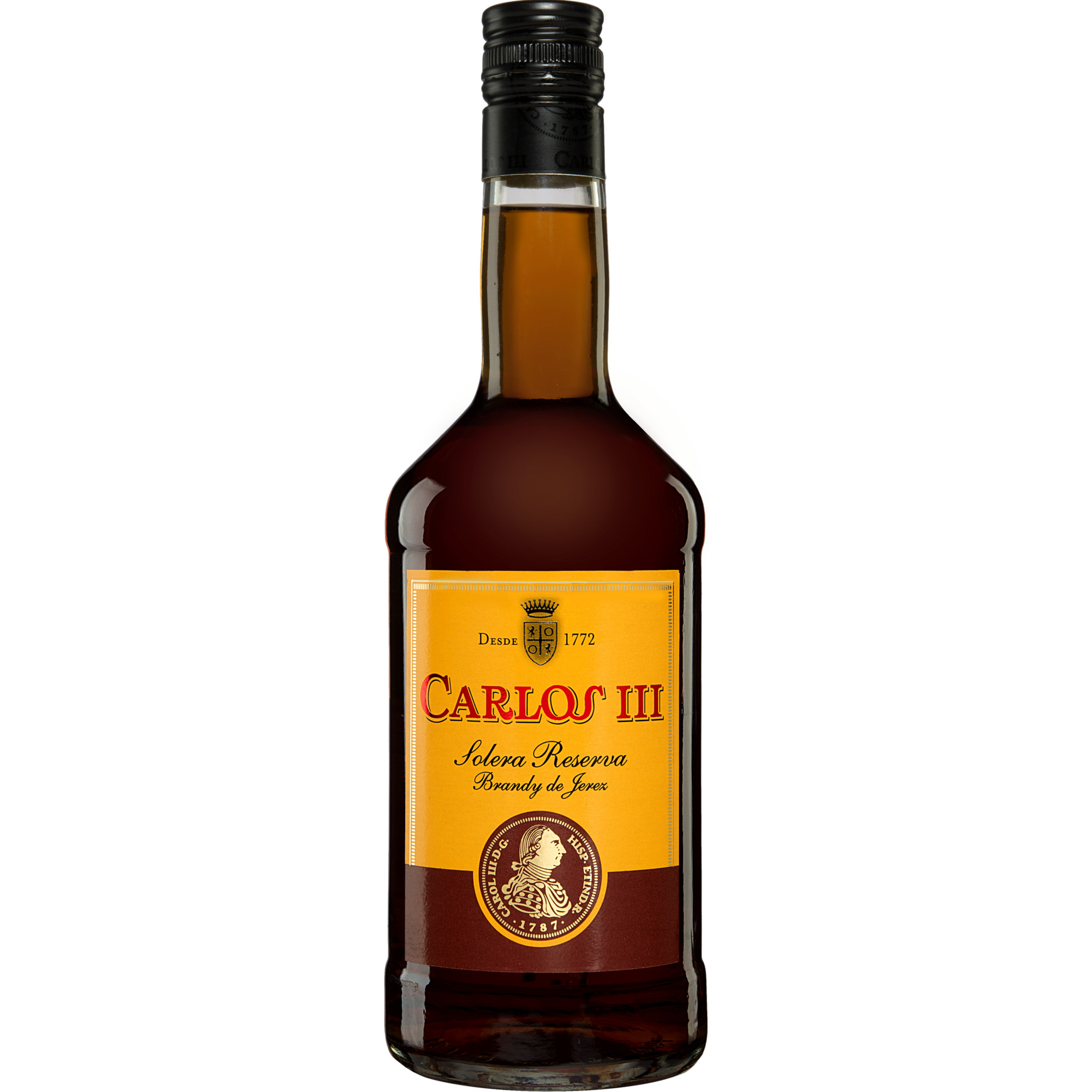 Brandy »Carlos III« Solera Reserva - 0,7 L. 0.7L 36% Vol. Brandy aus Spanien