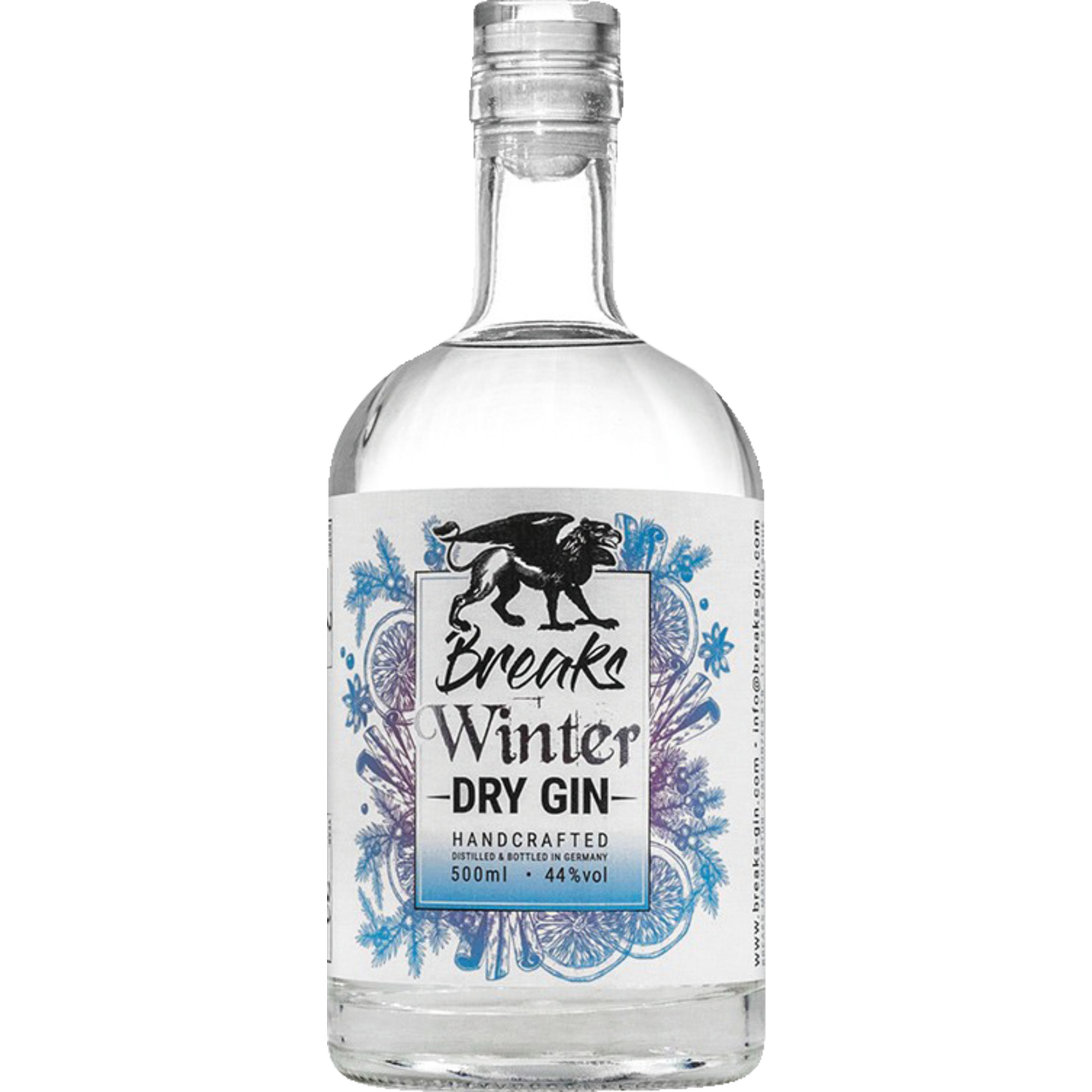 Breaks Karlsruhe Dry Gin Winteredition, 44 % vol. 0,5 L, Spirituosen