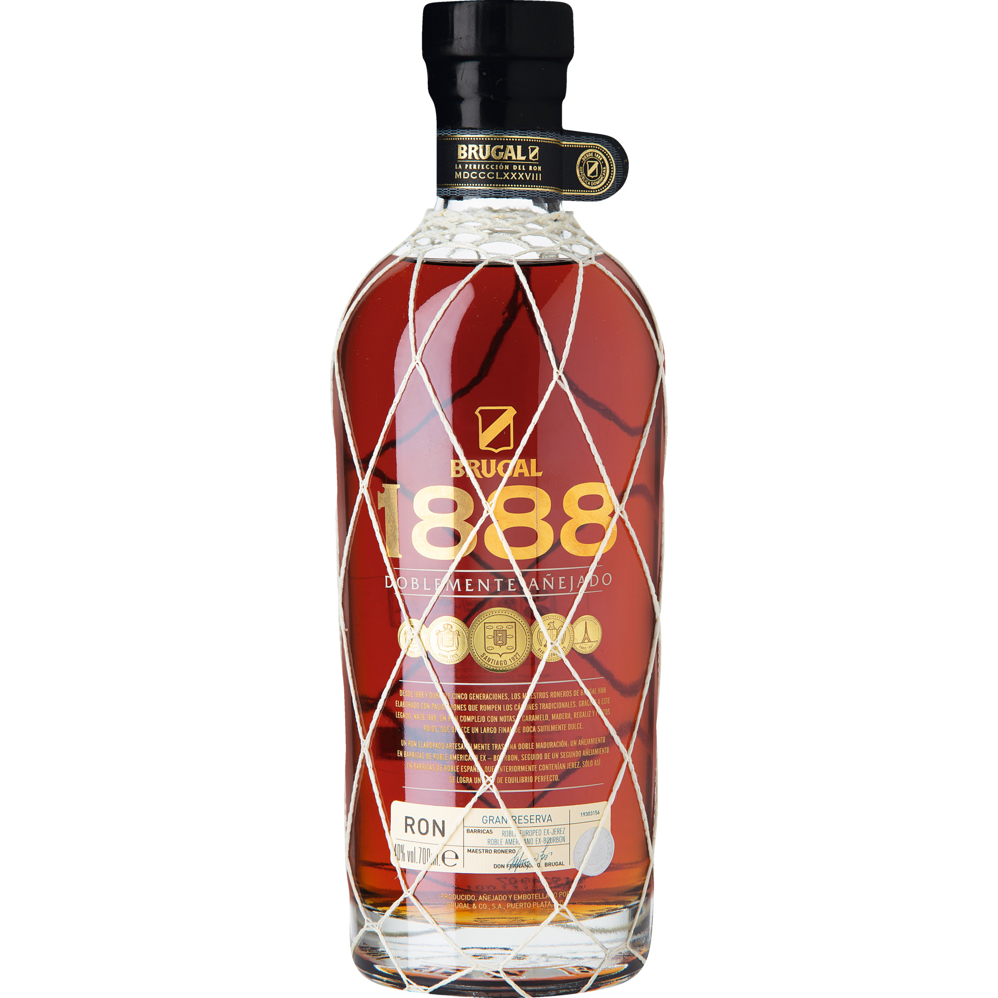 Brugal Ron 1888 Gran Reserva Familiar, Dominikanischer Rum, 0,7 L, 40% Vol., Spirituosen