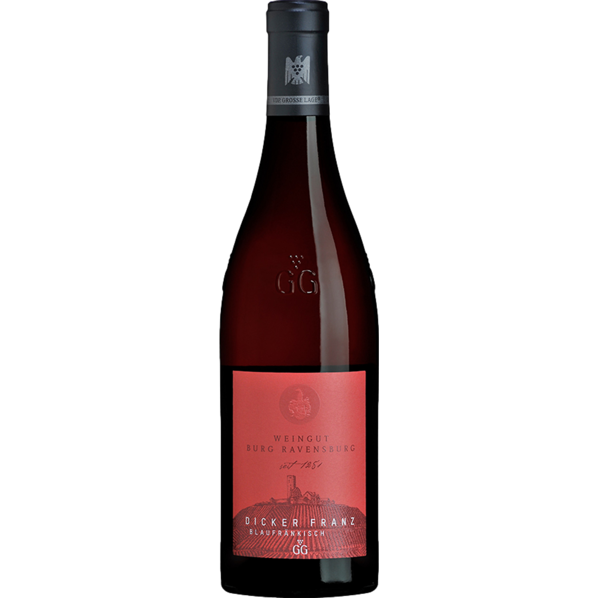 Burg Ravensburg Dicker Franz Blaufränkisch GG, Trocken, Baden, Baden, 2018, Rotwein