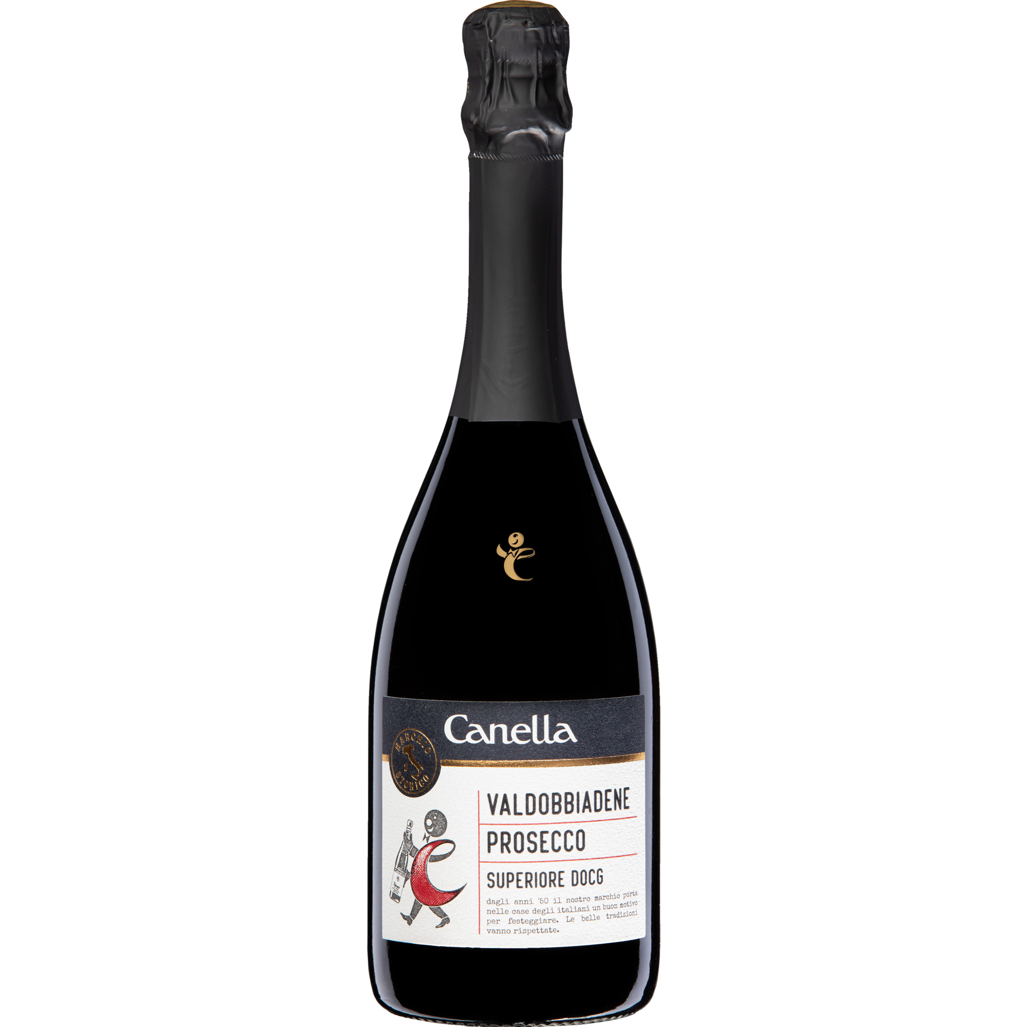 Canella Prosecco Spumante, Extra Dry, Valdobbiadene Prosecco Superiore DOCG, Venetien, 2024, Schaumwein