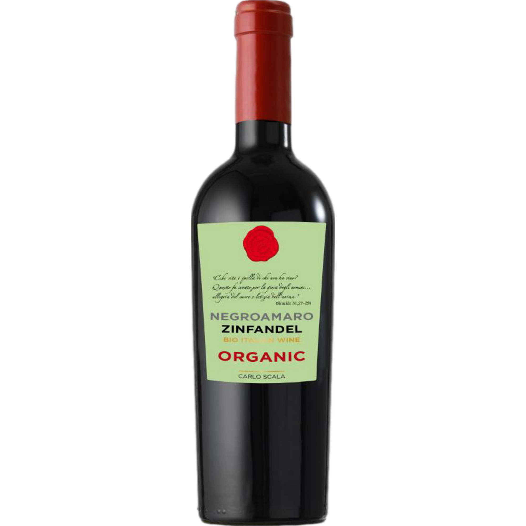 Carlo Scala Negroamaro Zinfandel Bio, Puglia IGP, Apulien, 2020, Rotwein