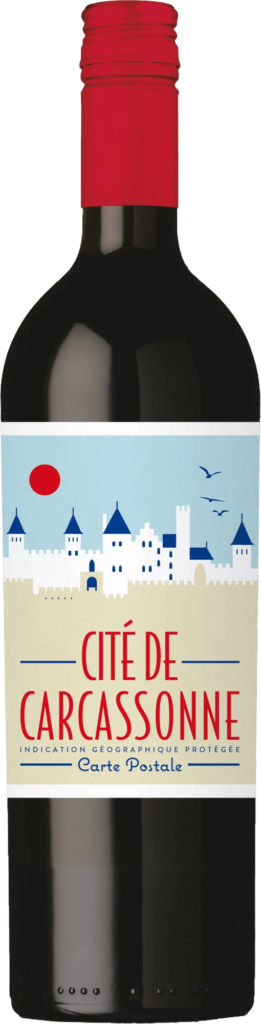 Carte Postale Cité de Carcassonne Rouge