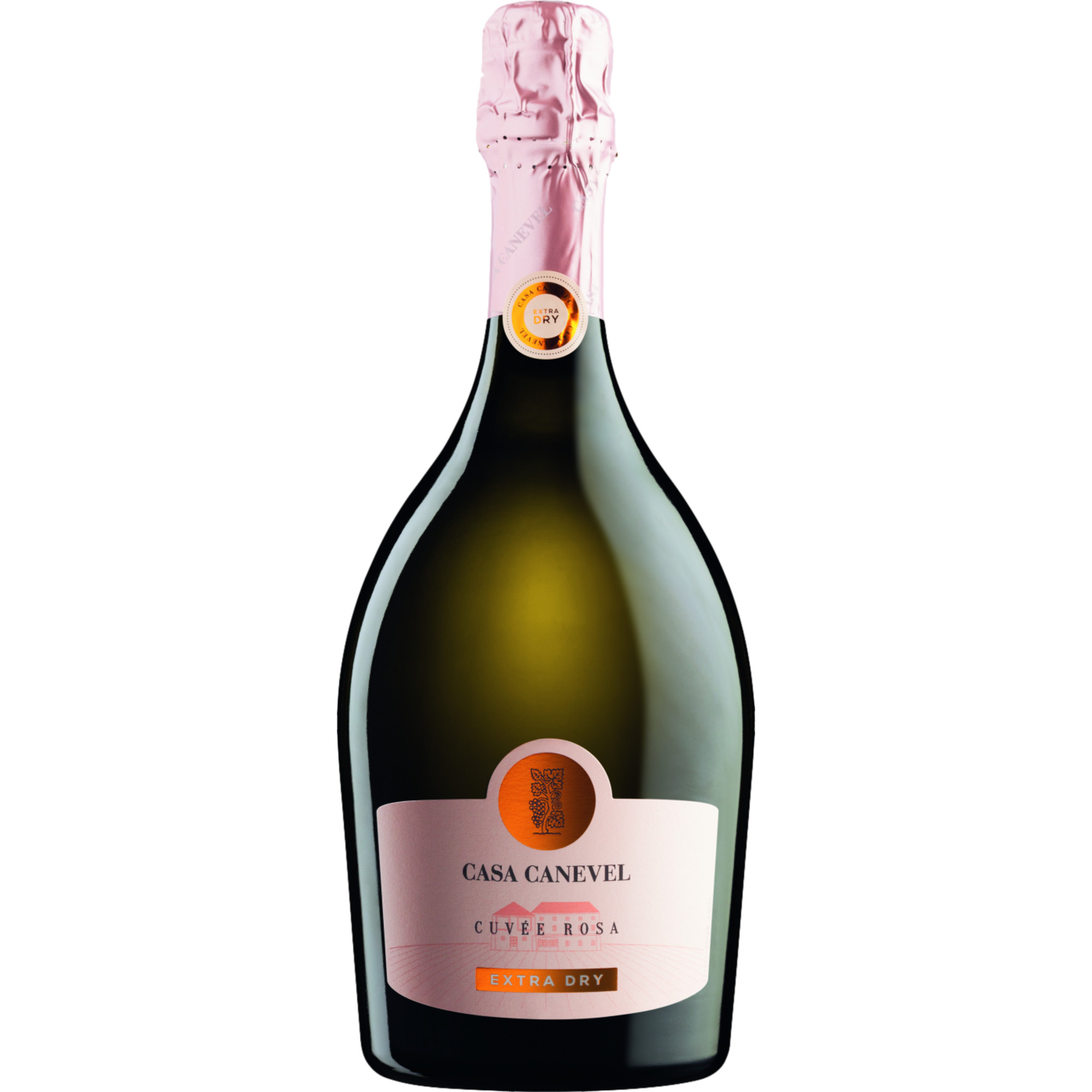 Casa Canevel Cuvée Rosa Extra Dry, Extra Dry, Prosecco DOC, Venetien, Schaumwein
