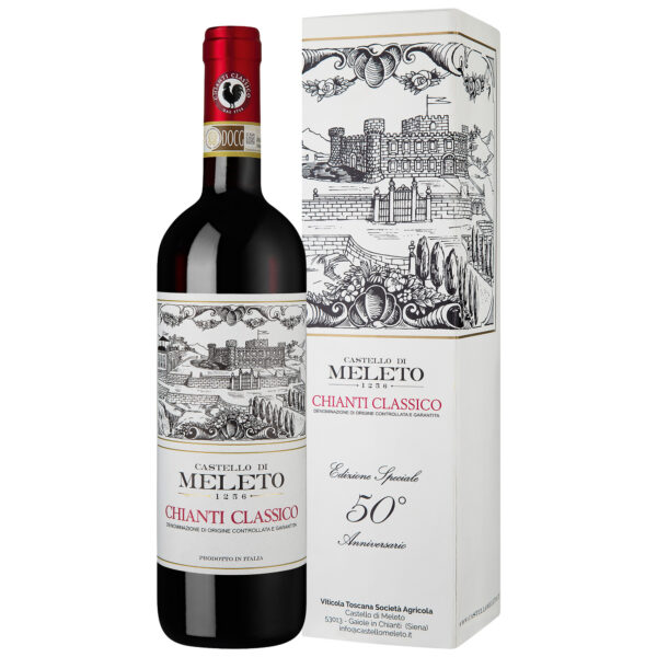 Castello di Meleto Chianti Classico, Chianti Classico DOCG, in Geschenketui, Toskana, 2023, Rotwein