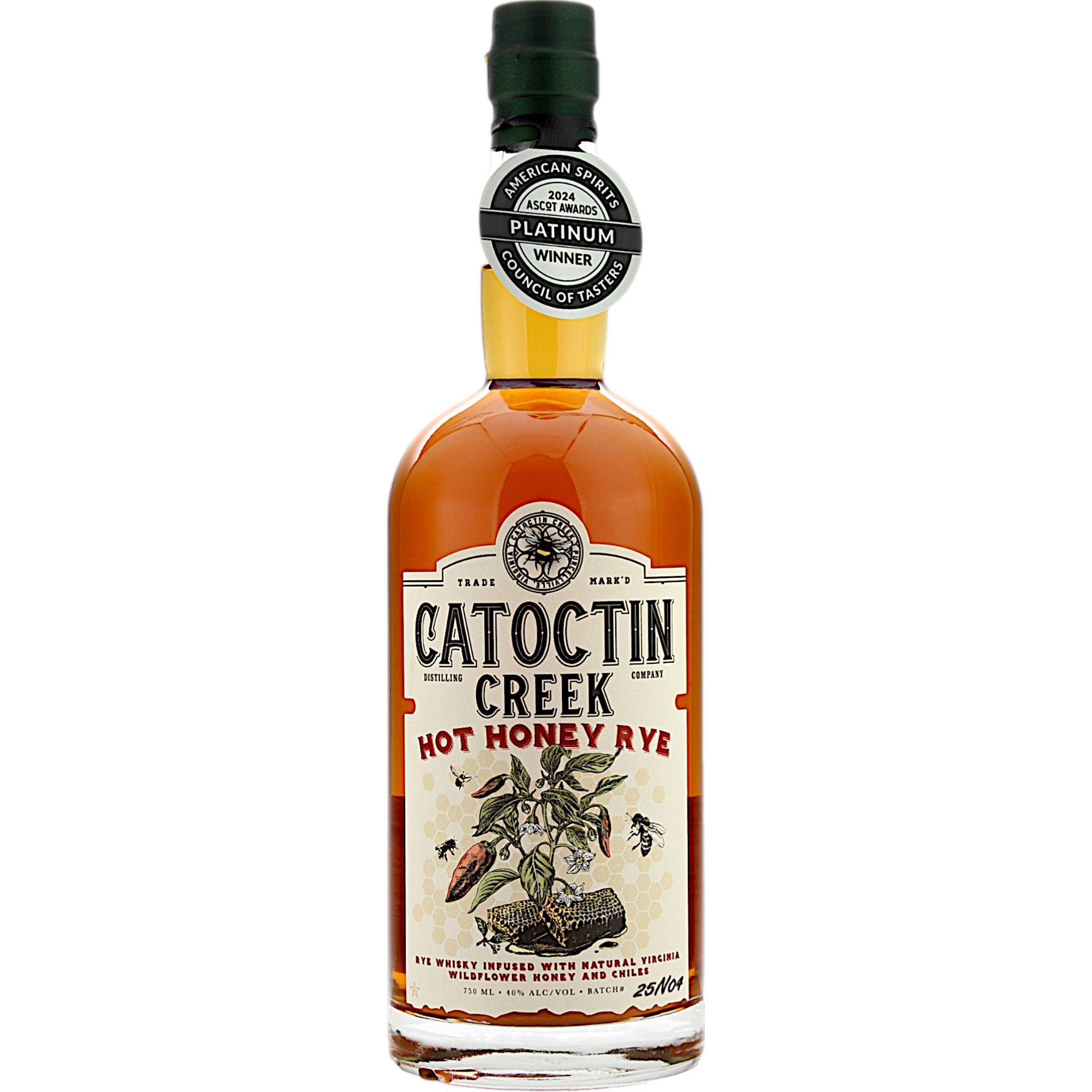 Catoctin Creek Hot Honey Rye, 0,7 L, 40 % Vol., Spirituosen
