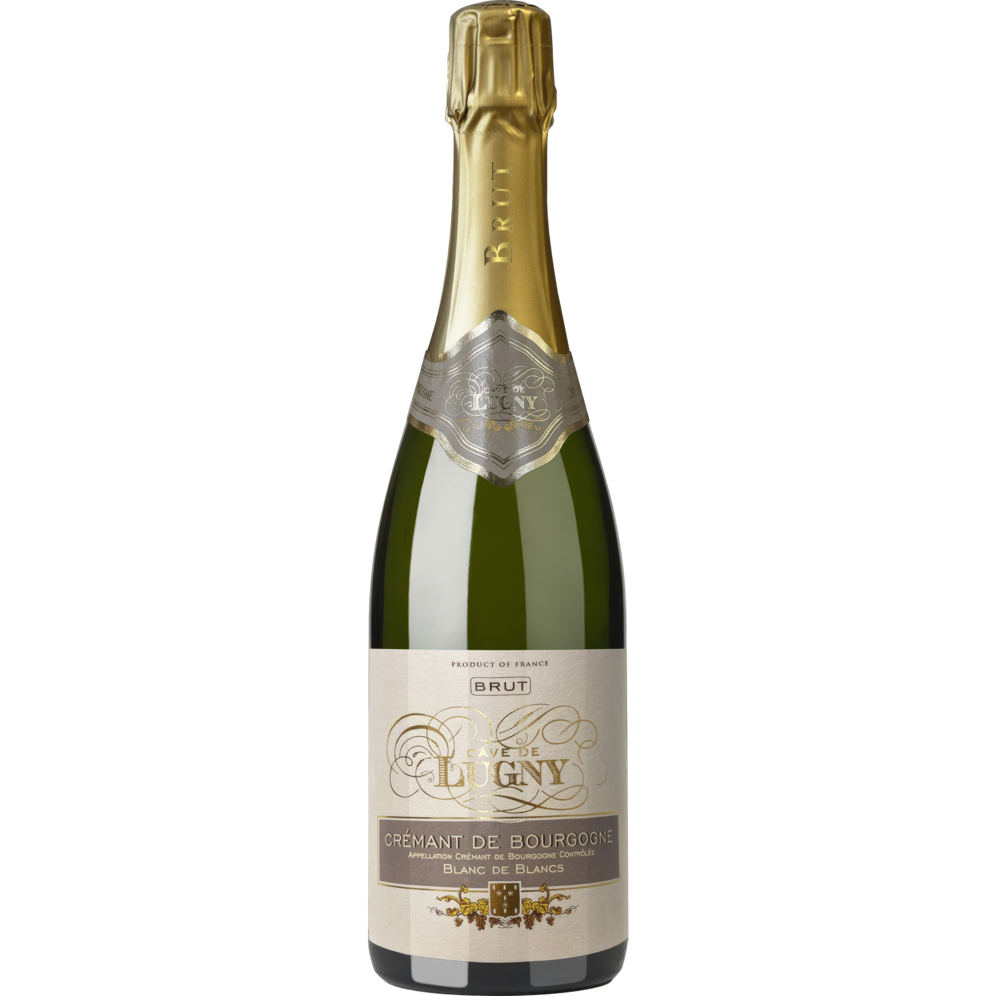 Cave de Lugny Blanc de Blanc, Brut, Crémant de Bourgogne AC, Burgund, Schaumwein
