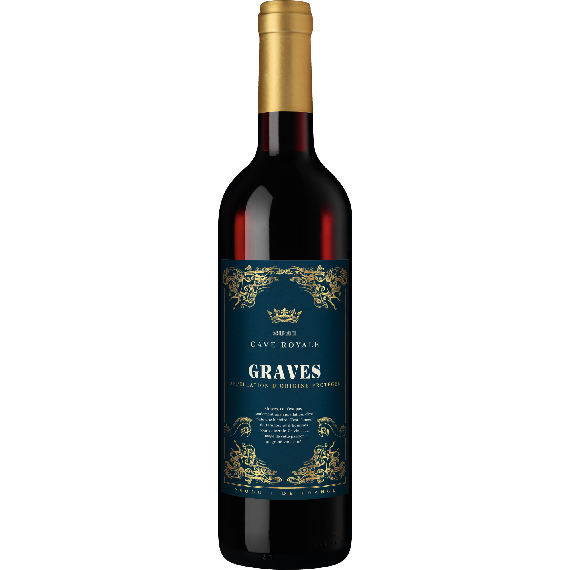 Cave Royale Graves, Graves AOP, Bordeaux, 2021, Rotwein