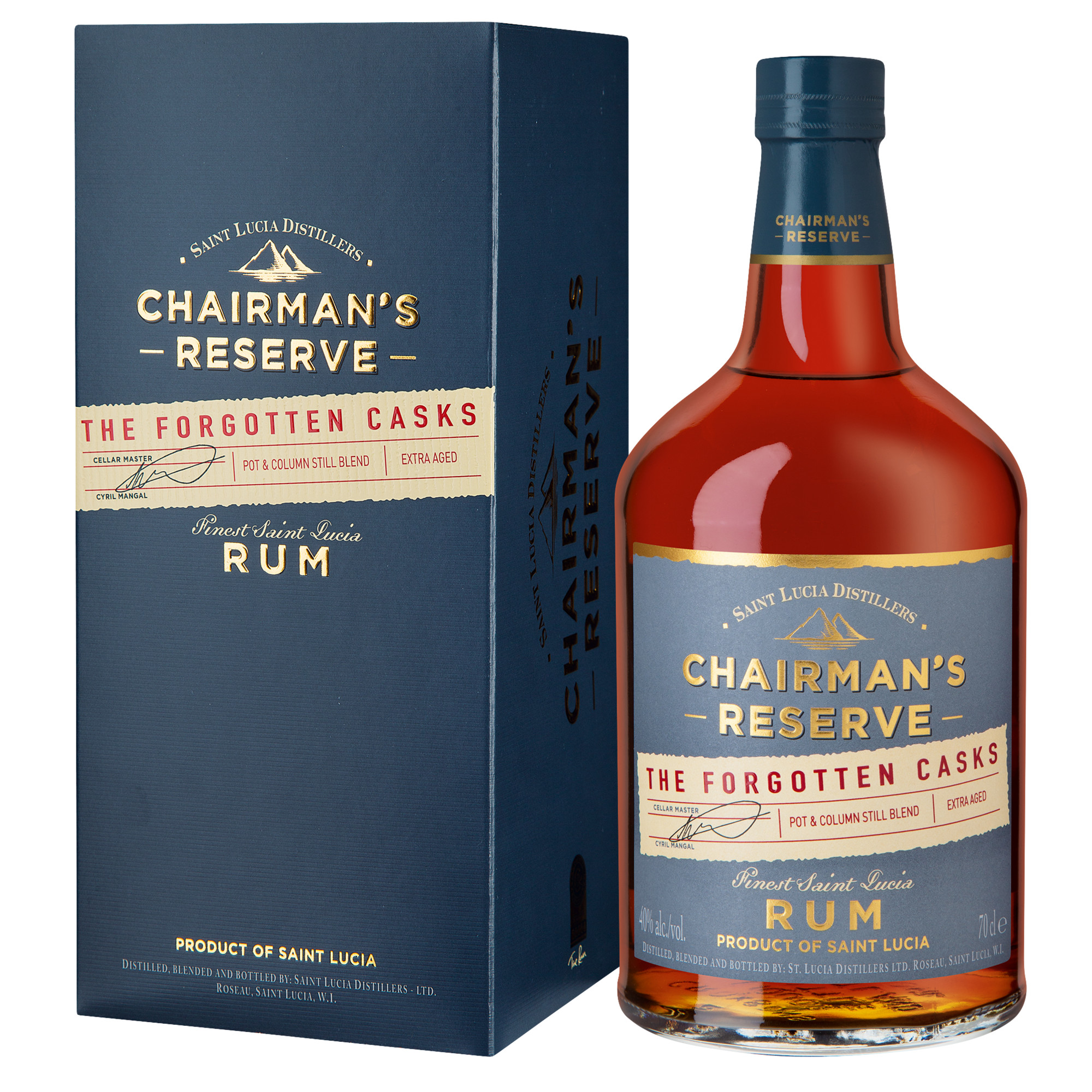 Chairman's Reserve Rum "The Forgotten Casks", St. Lucia, 0,7 L, 40% Vol., in Etui, Spirituosen