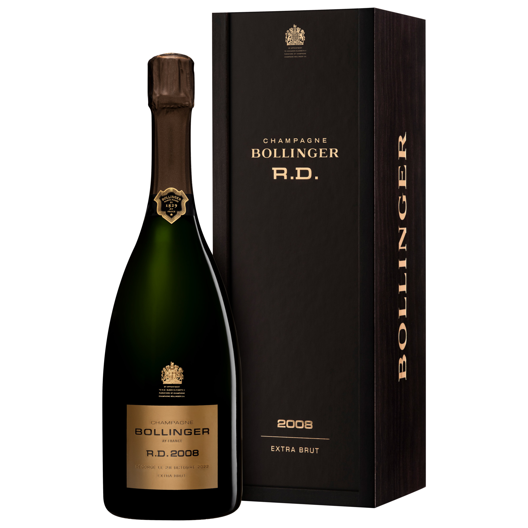 Champagne Bollinger R.D., Extra Brut, Champagne AC, Holzkiste, Champagne, 2008, Schaumwein