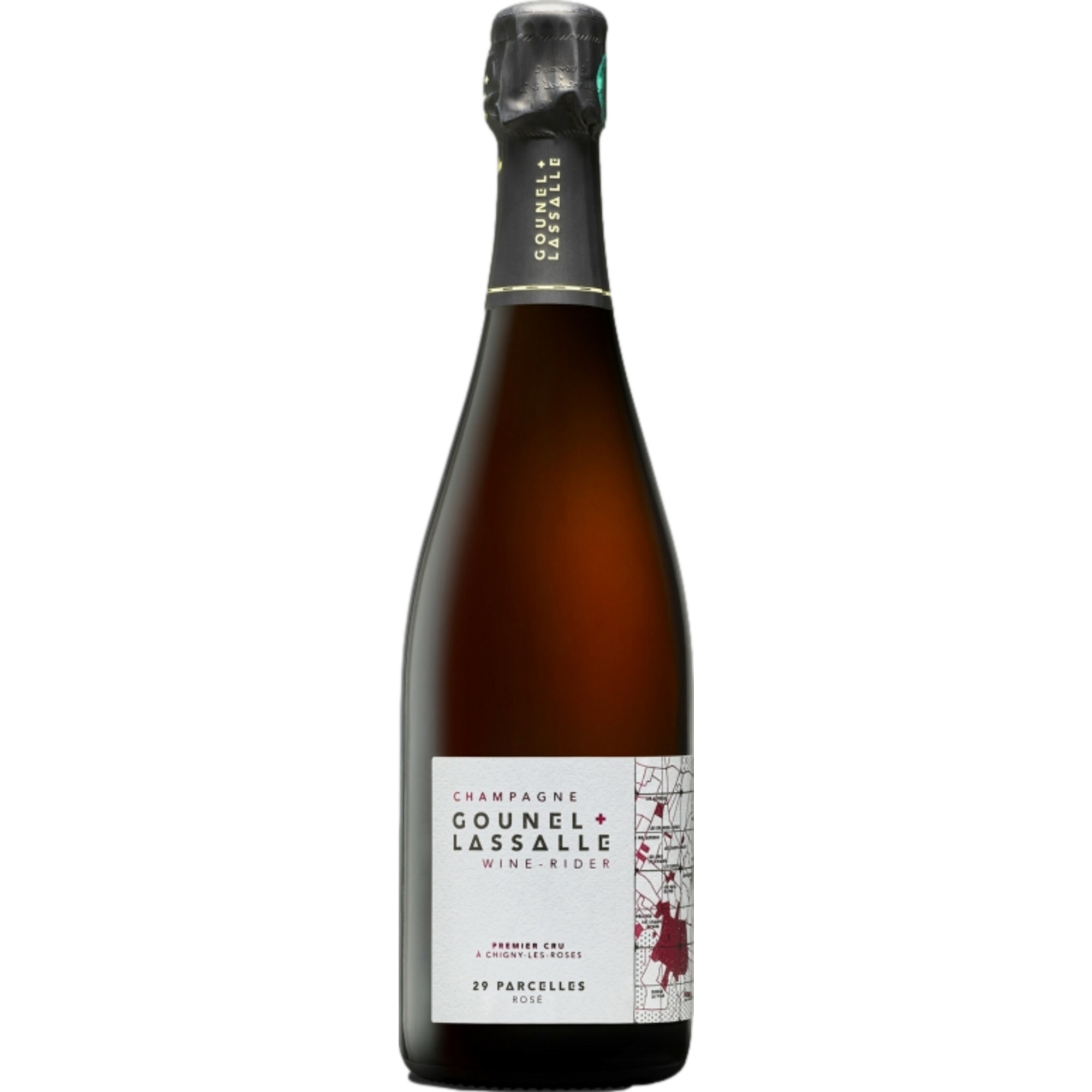 Champagne Gounel + Lassalle Rosé 29 Parcelles, Brut Nature, Champagne 1er Cru AC, Champagne, Schaumwein
