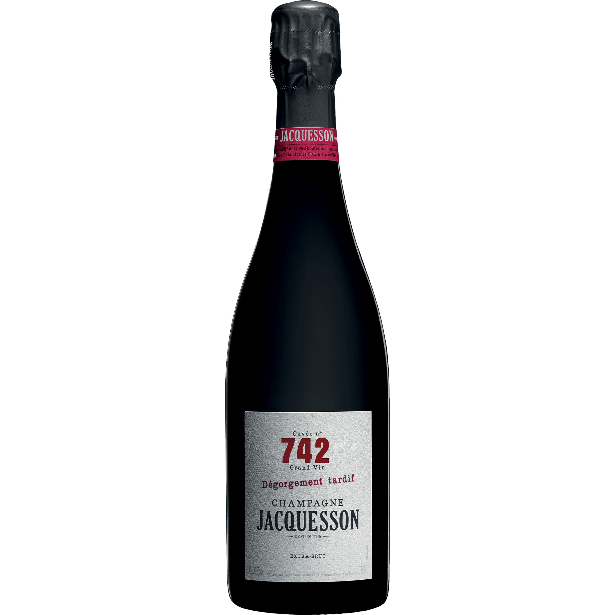 Champagne Jacquesson No.742 DT, Dégorgement Tardif Brut, Champagne AC, Champagne, Schaumwein