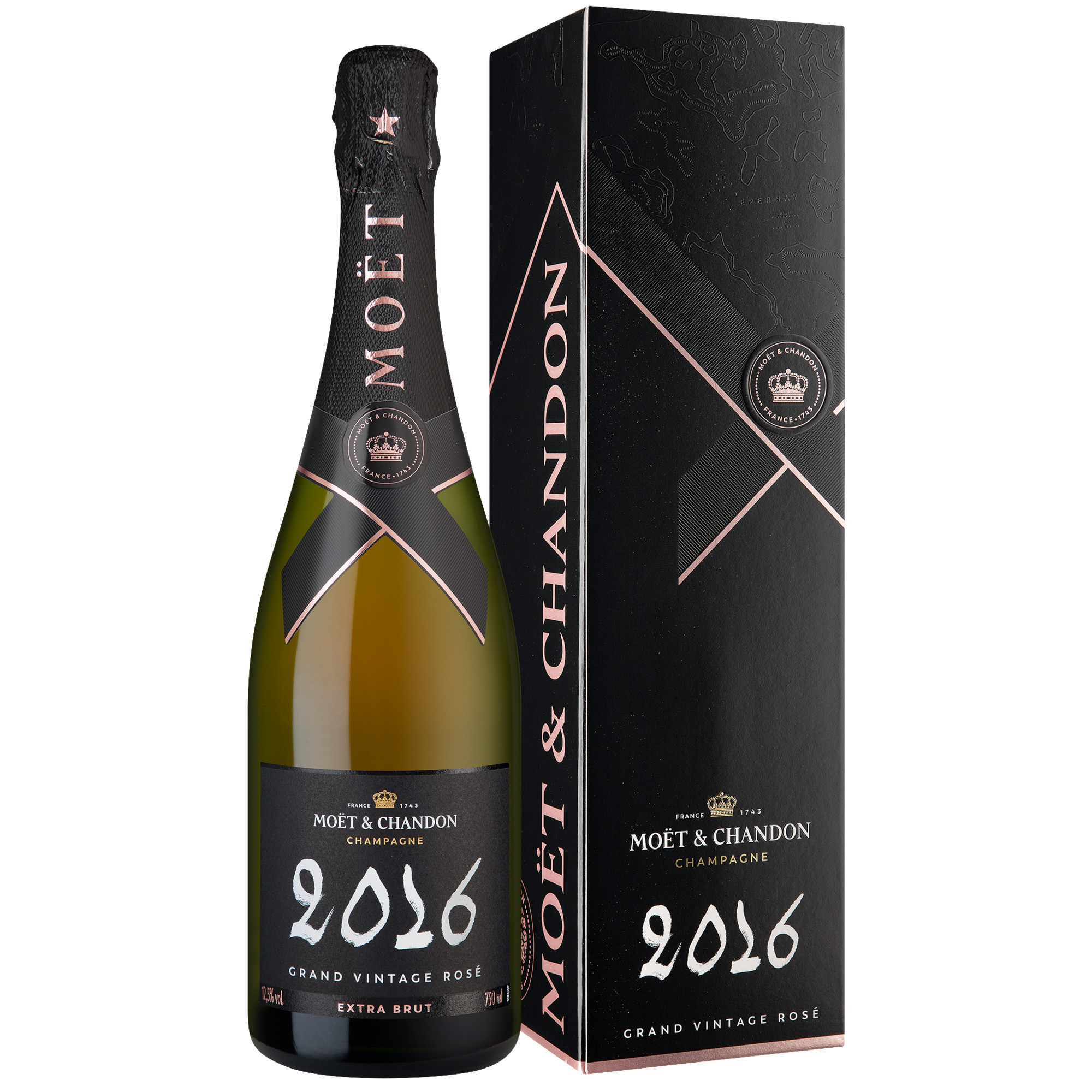 Champagne Moet & Chandon Grand Vintage Rosé, Brut, Champagne AC, Geschenkverpackung, Champagne, 2016, Schaumwein