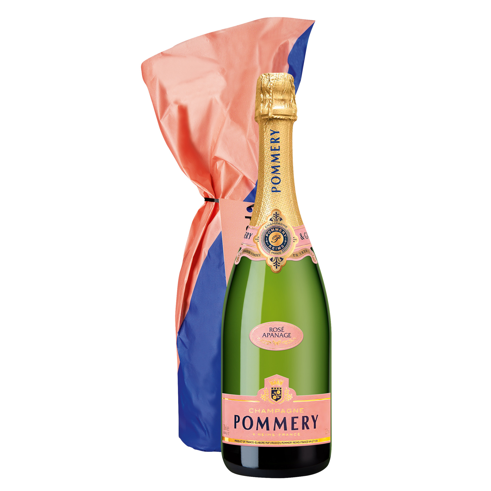Champagne Pommery Apanage Rosé, Champagne AC, in Designpapier, Champagne, Schaumwein