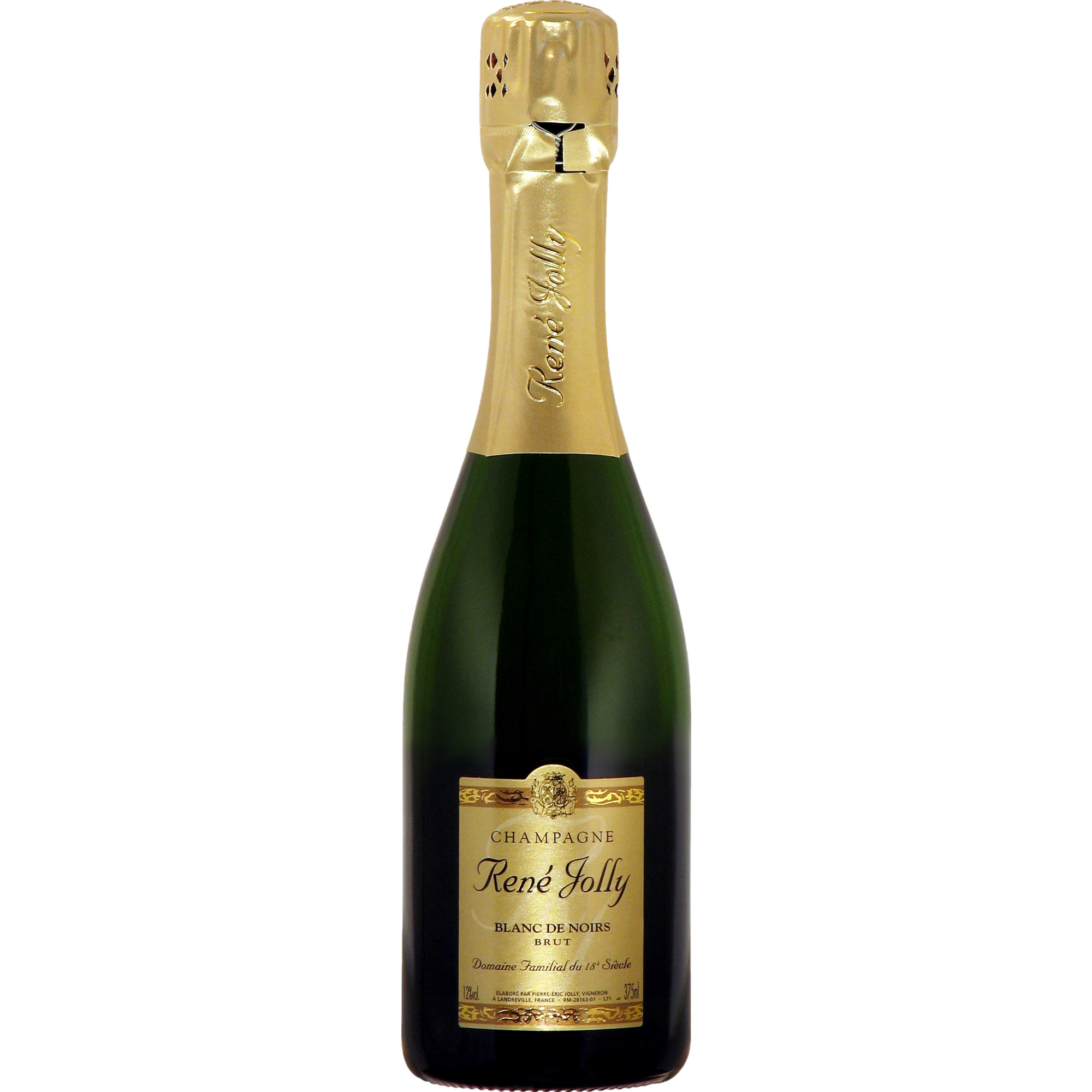 Champagne René Jolly Blanc de Noirs, Brut, Champagne AC, 0,375 L, Champagne, Schaumwein