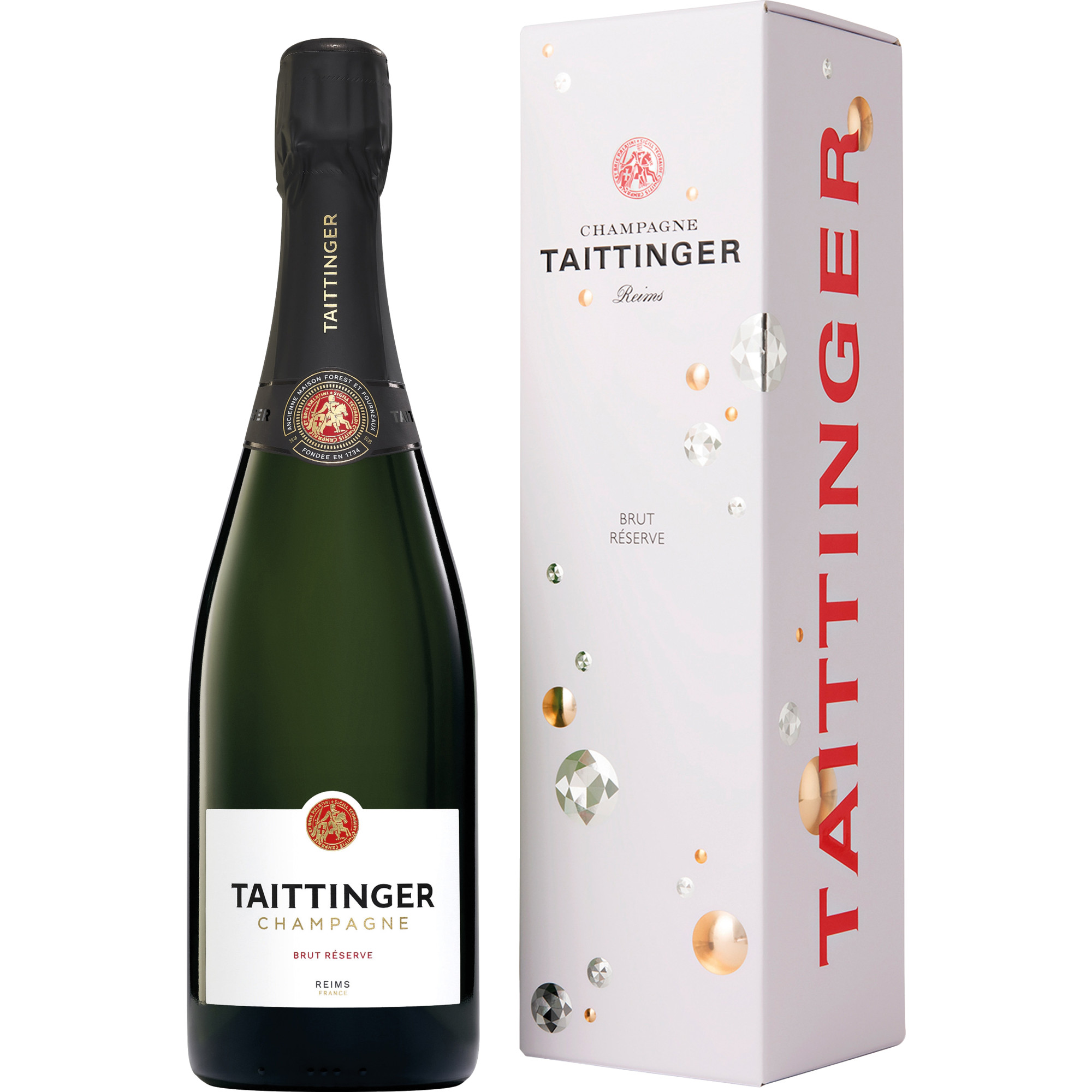 Champagne Taittinger Réserve, Brut, Champagne AC, Geschenkverpackung, Champagne, Schaumwein