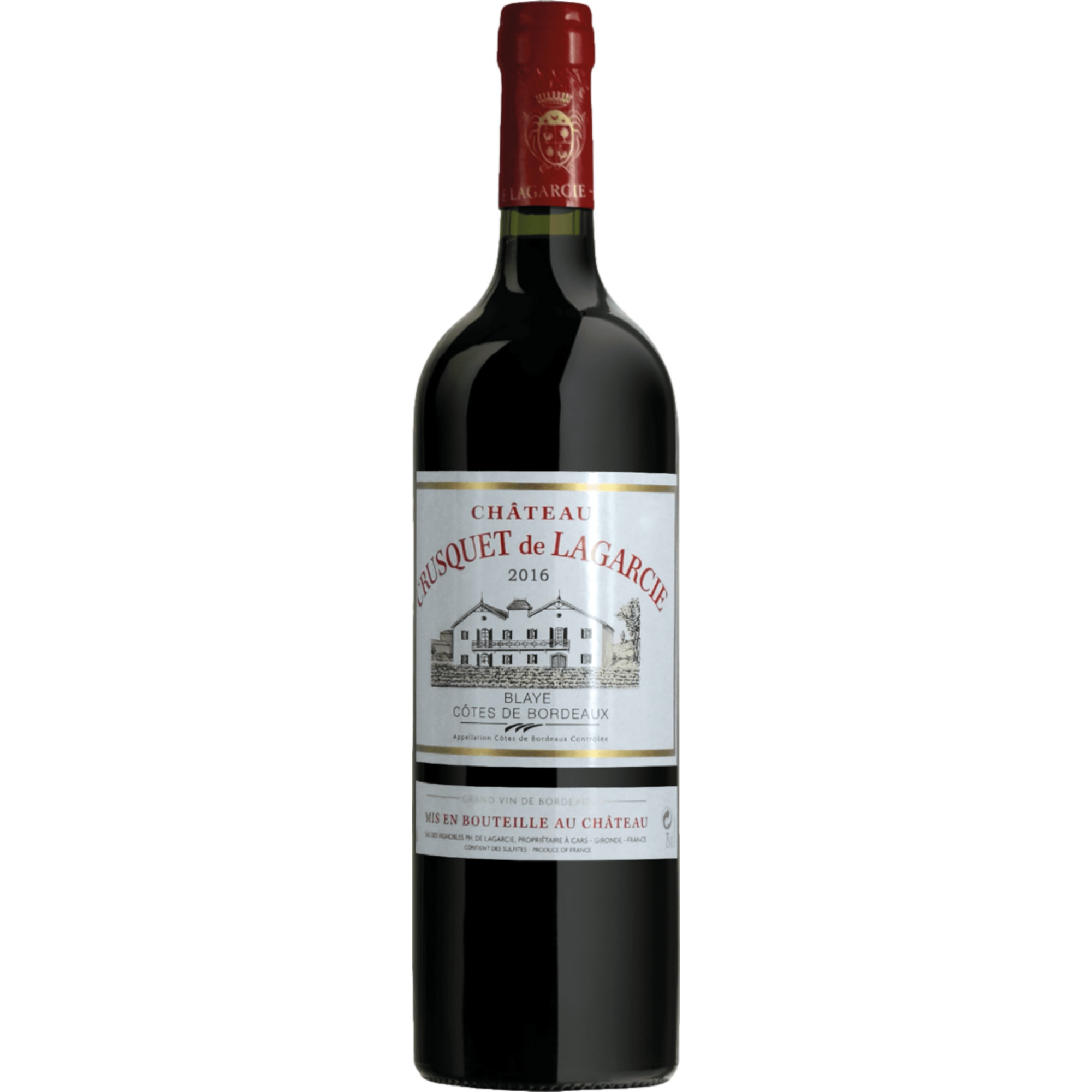 Château Crusquet de Lagarcie Blaye, Côtes de Bordeaux AOP, Bordeaux, 2019, Rotwein