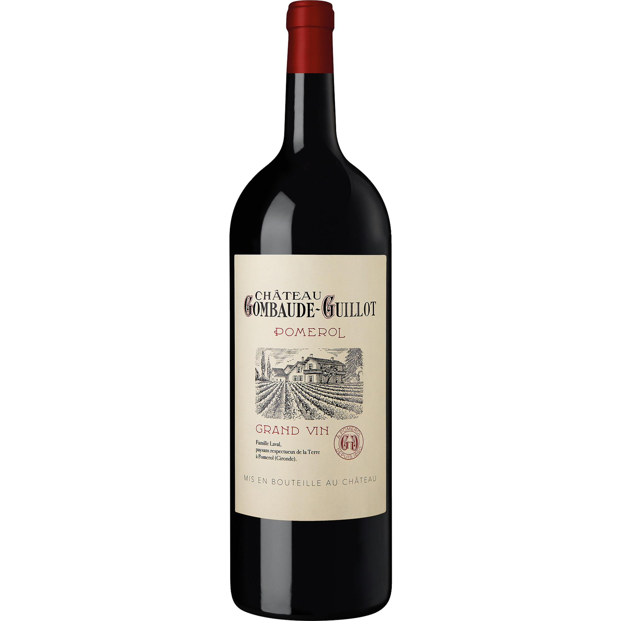 Château Gombaude-Guillot, Pomerol AOP, Magnum, Bordeaux, 2011, Rotwein