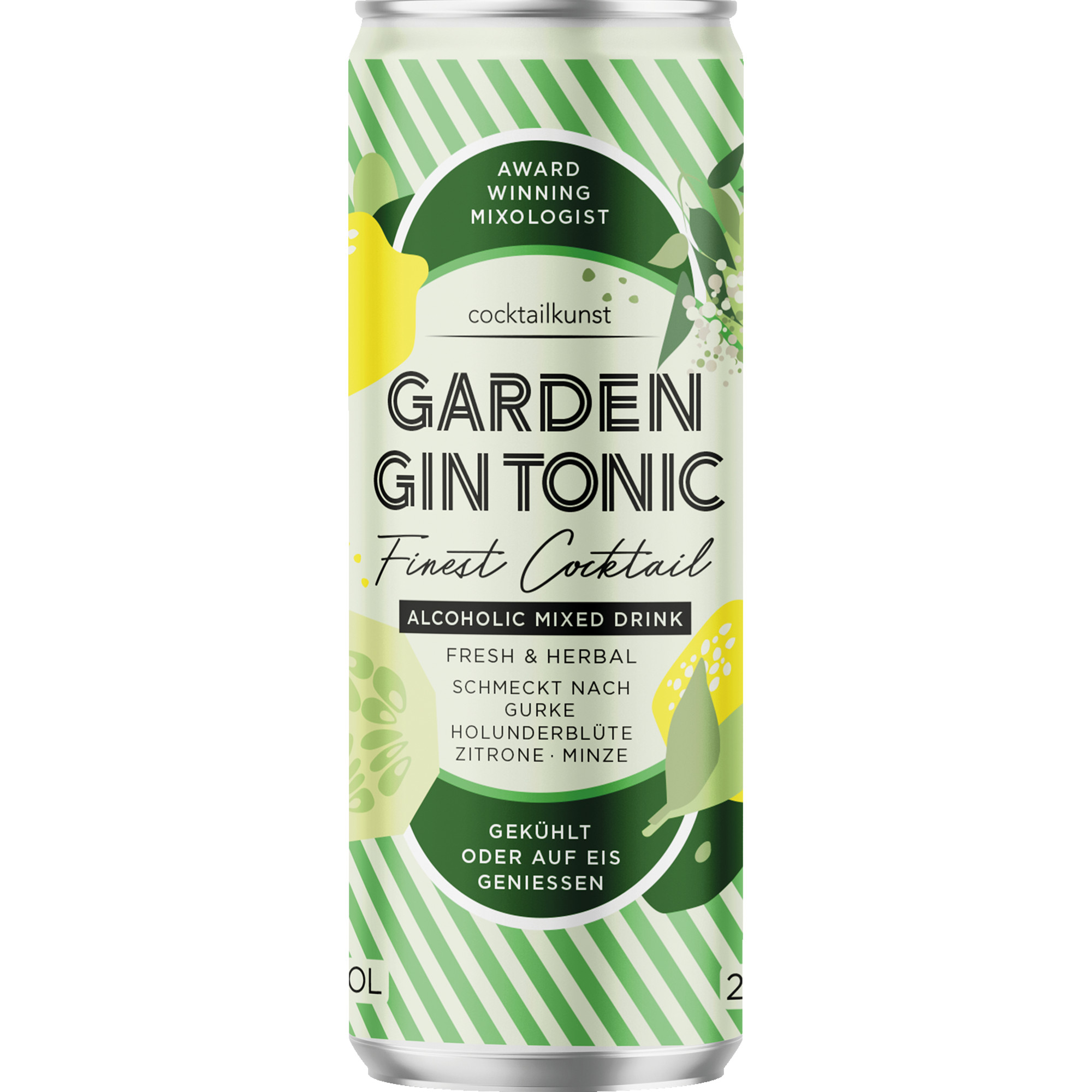 Cocktailkunst Garden Gin Tonic, 0,25 L, 10% Vol., Spirituosen
